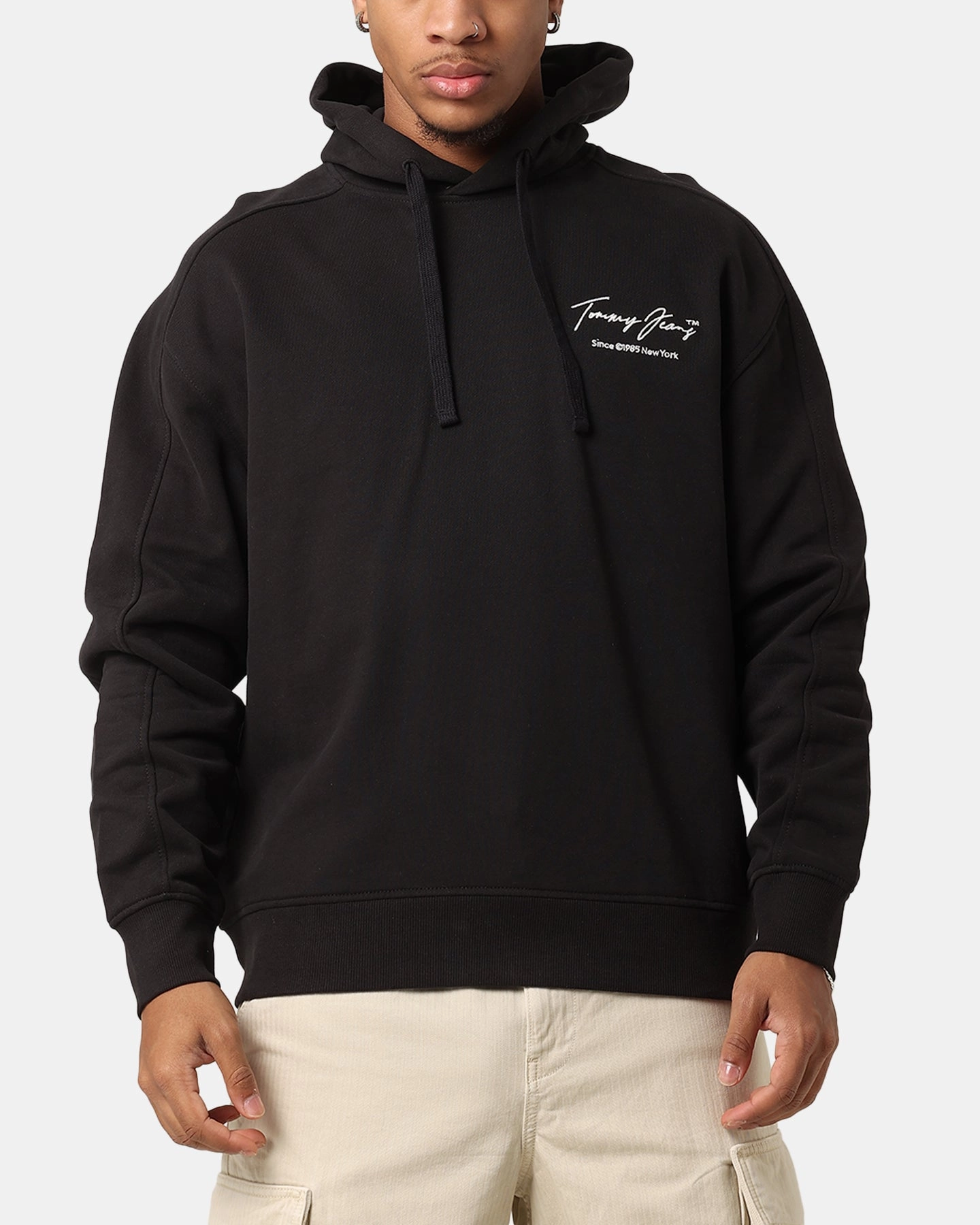 Closet Light Padding Tommy Jeans TJM Relax Washed DNA Hoodie Black