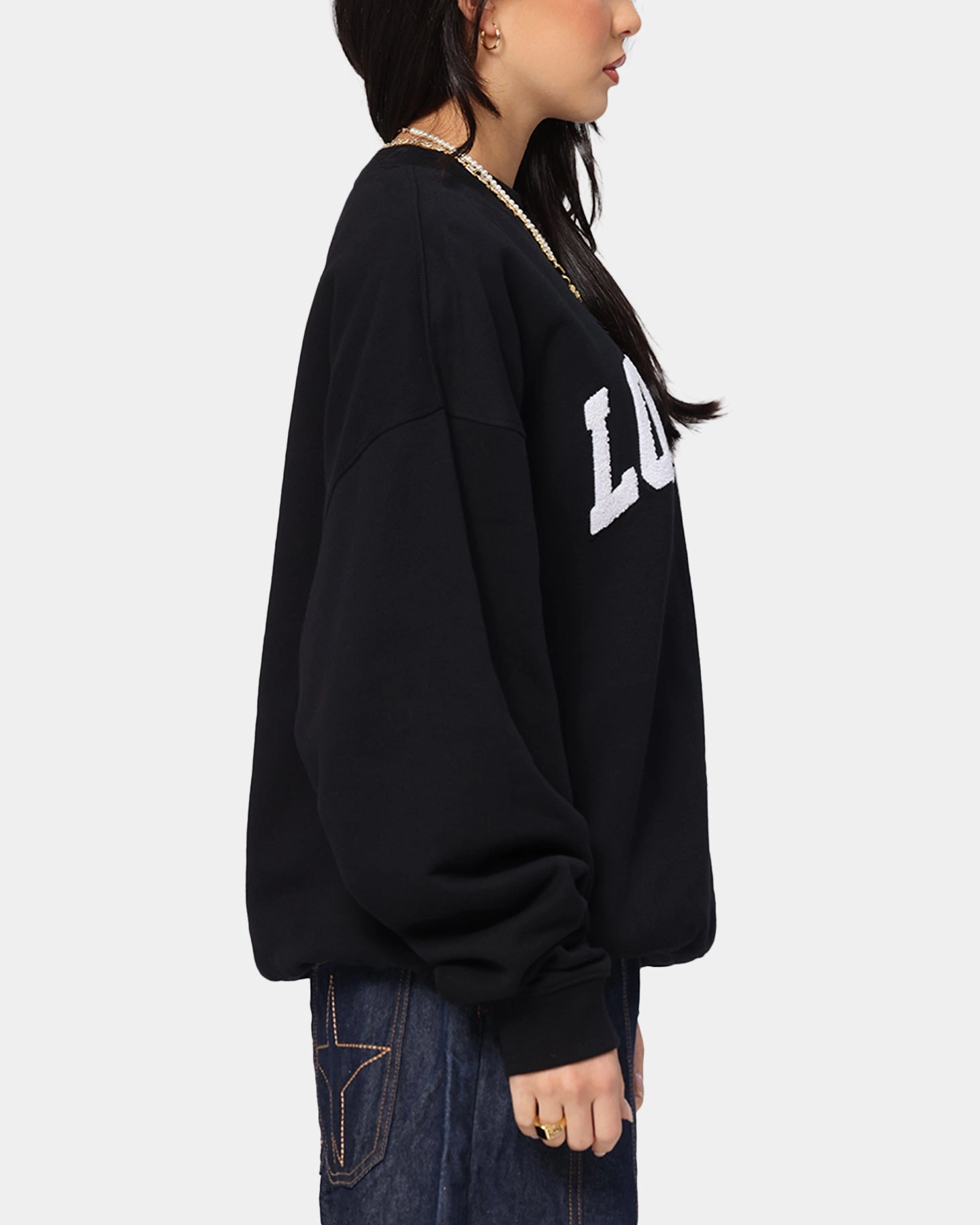 Loiter Arch Premium Crewneck Black Compact Storage Durable Outer Layer