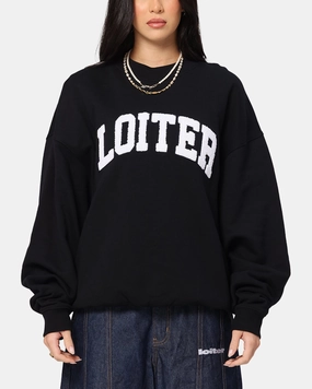 Windproof Technology Loiter Arch Premium Crewneck Black