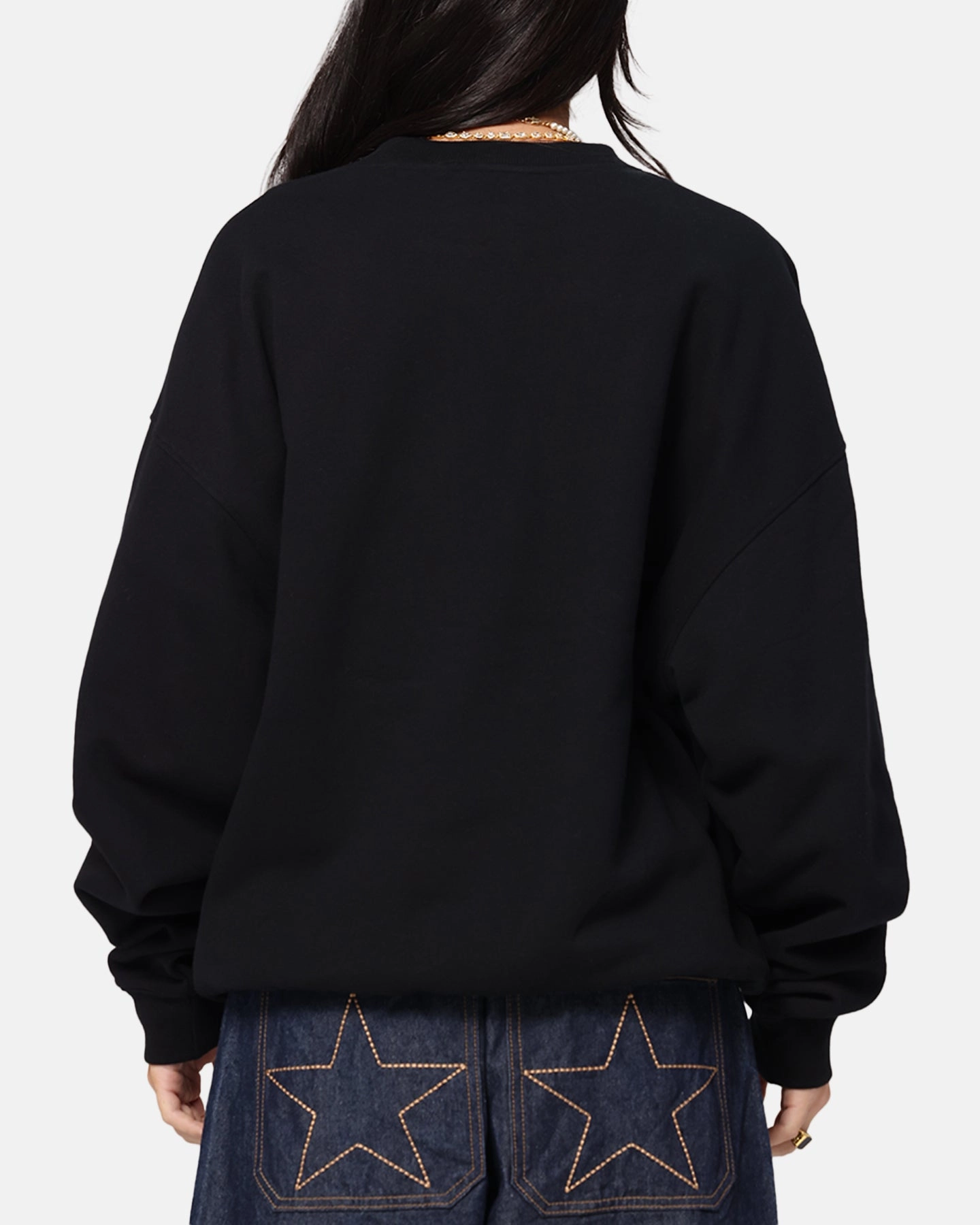Thermal Lined Loiter Arch Premium Crewneck Black