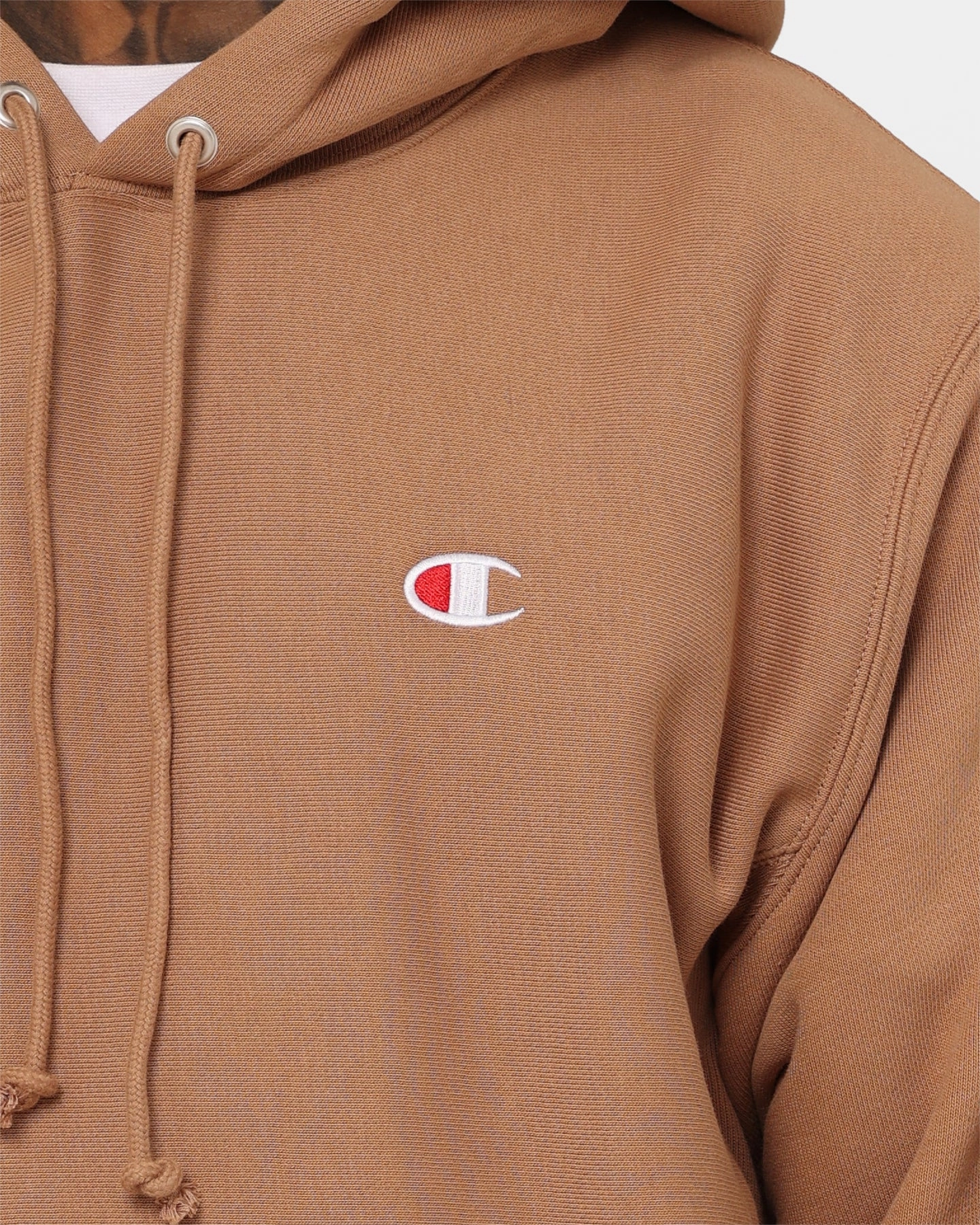 Champion Reverse Weave Small C Hoodie Contour Blush Relaxed Motion