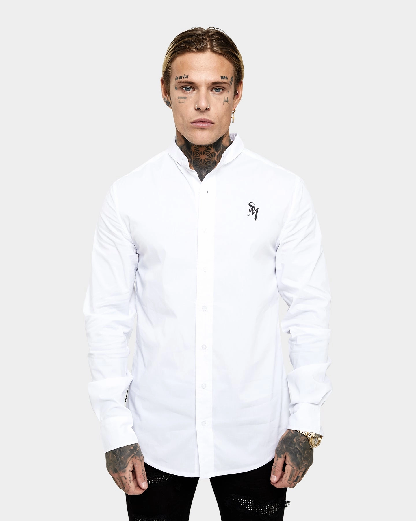 Saint Morta Alpha Horoma Slim Fit Shirt White High-End Fabric