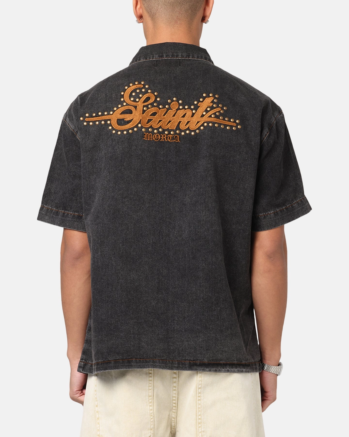 Saint Morta Rodeo Drive Button Up Shirt Black Tailored Fit