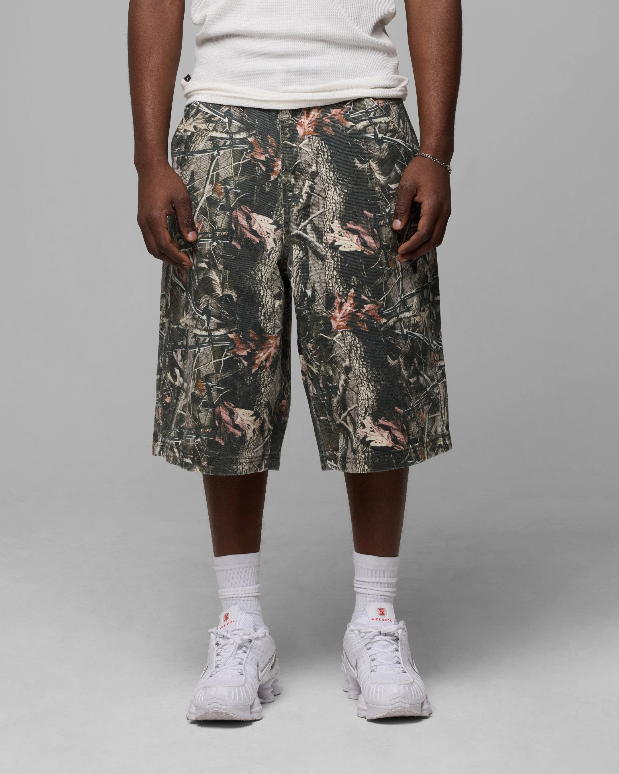 tropical style Handmade Loiter Collateral Jorts Real Tree Camo