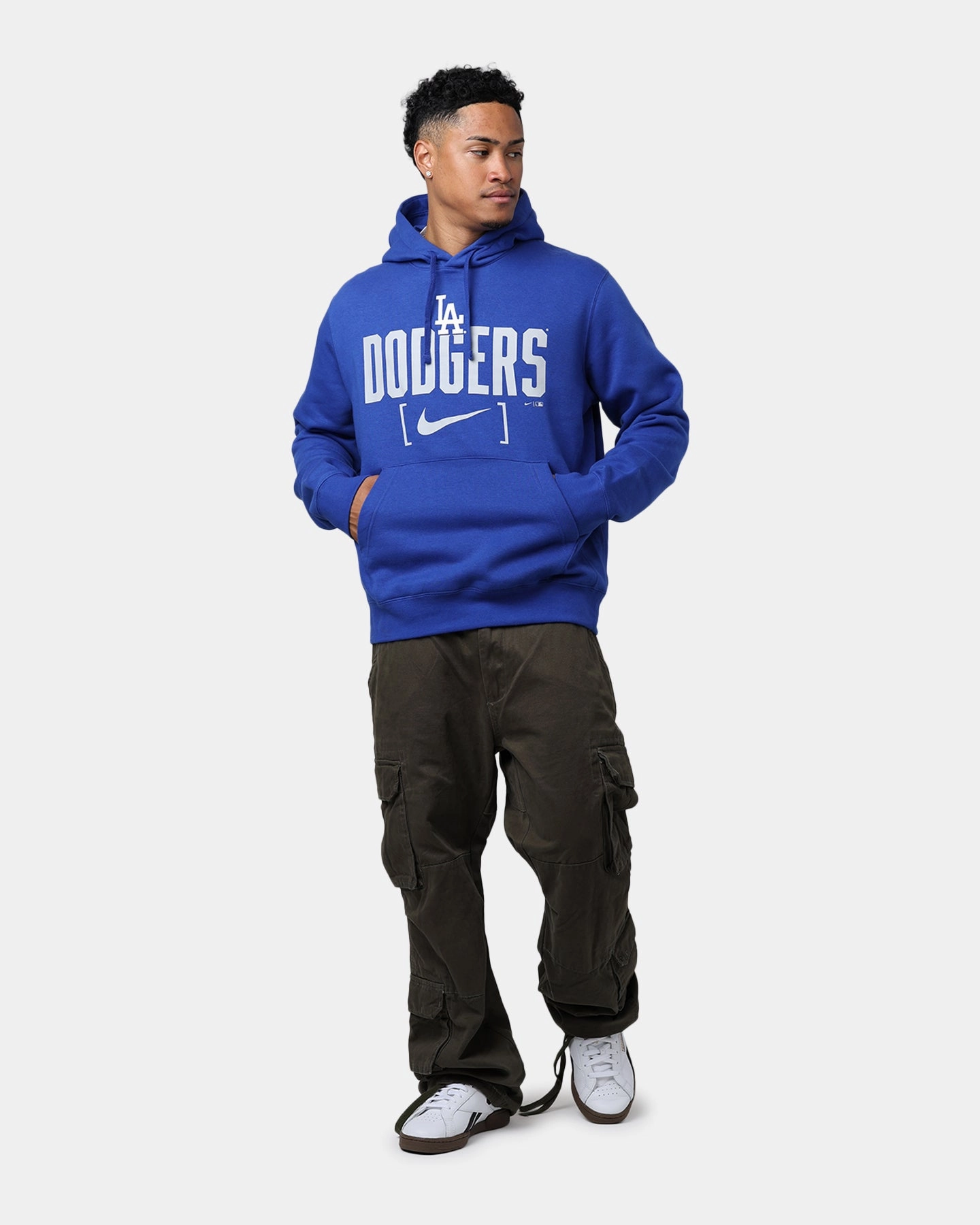 summer season Attention Nike Los Angeles Dodgers Club Slack Hoodie Rush Blue