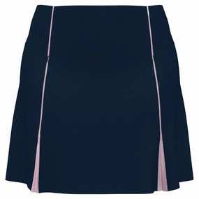 Original Penguin High Waisted Color Block Pleats Golf Skort Black Iris - SP25 Women Comfort Mood quick dry