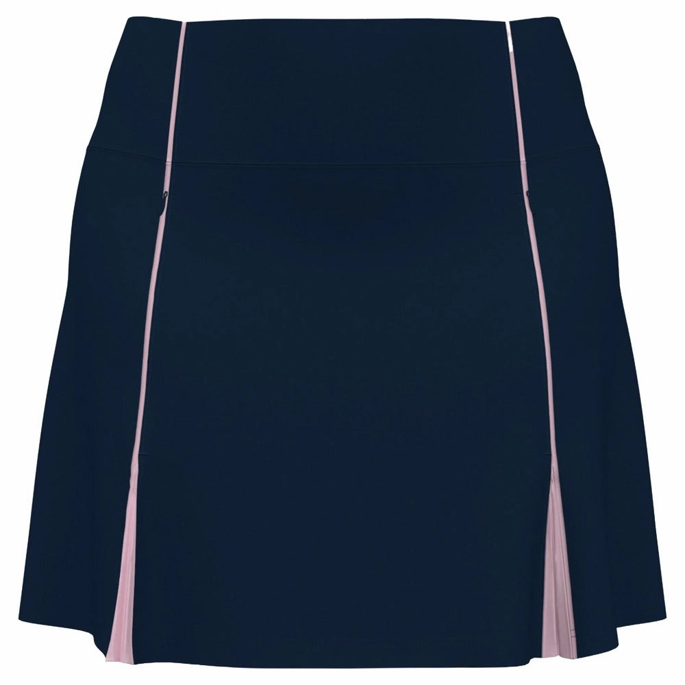 Functional Fashion Original Penguin High Waisted Color Block Pleats Golf Skort Black Iris - SP25 Women