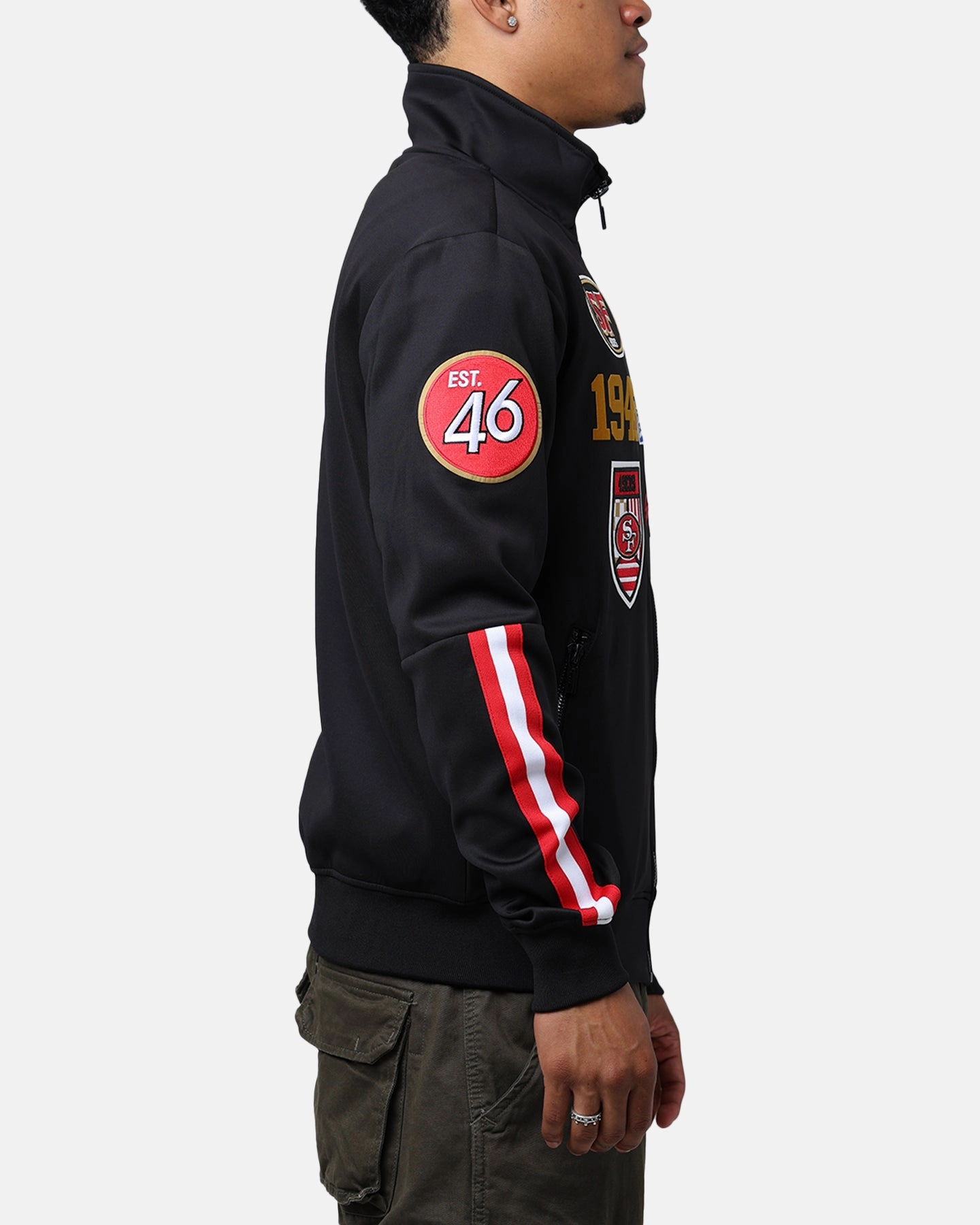 Pro Standard San Francisco 49ers Fast Lane Track Jacket Black/Red firefighters