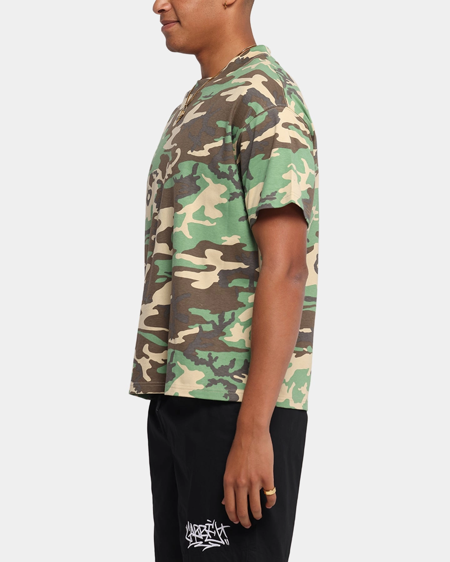 Soft Touch Texture Carr?? Blanc T-Shirt Woodland Camo