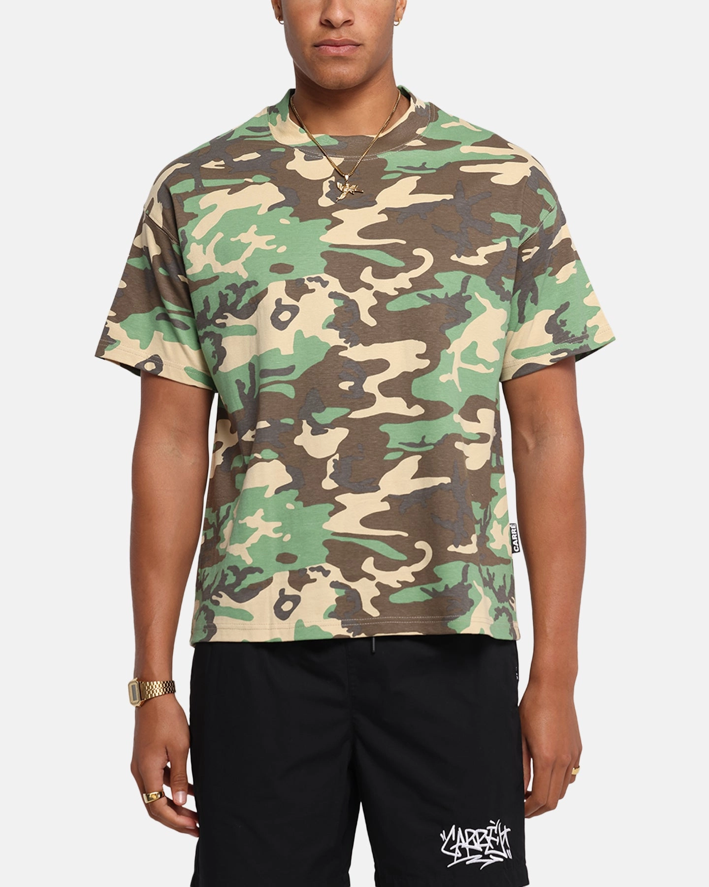 Quick Release Hem Functional Side Gussets Carr?? Blanc T-Shirt Woodland Camo