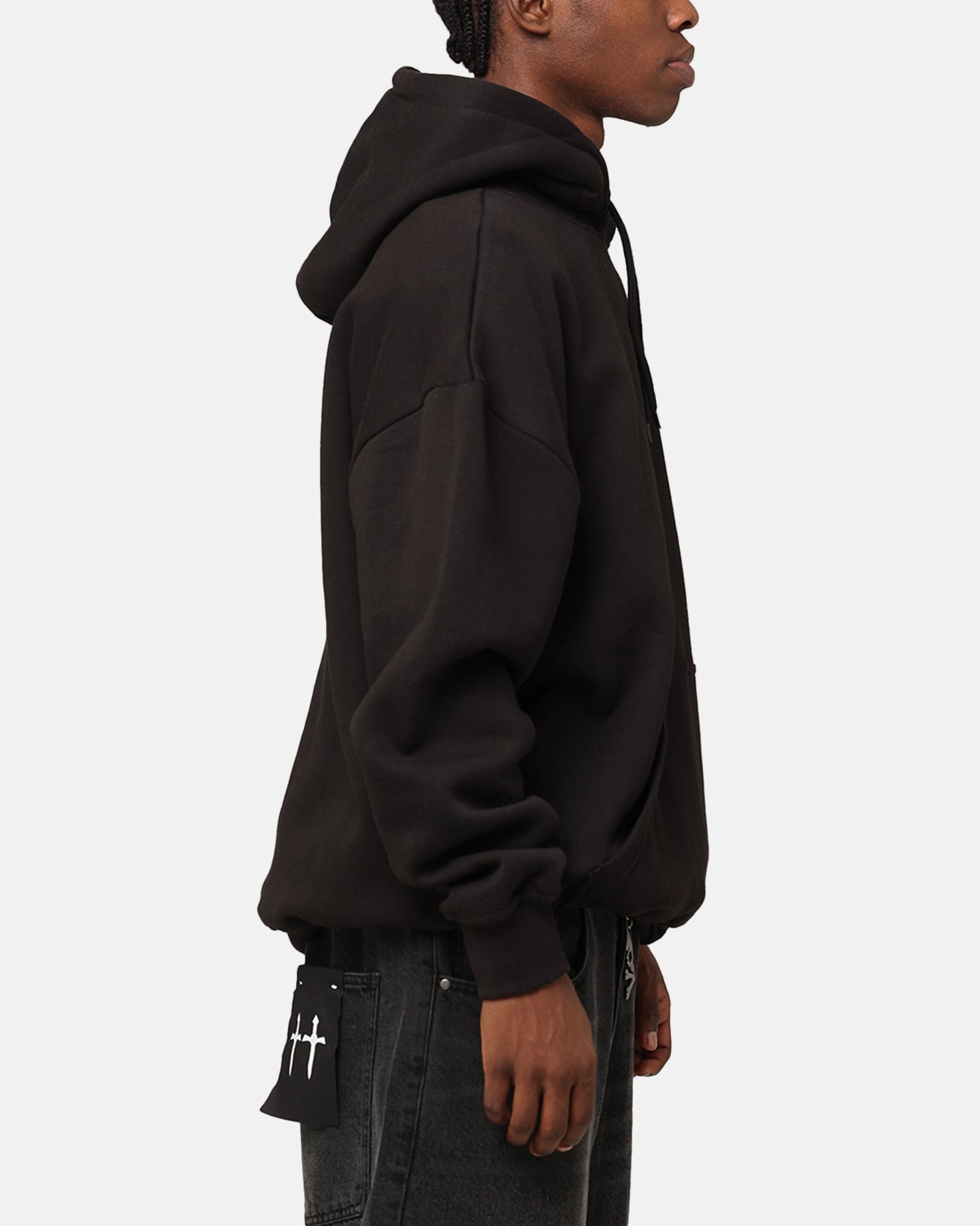 Classic Style Versatile Design Playboy Bunny Basics Oversized Hoodie Black
