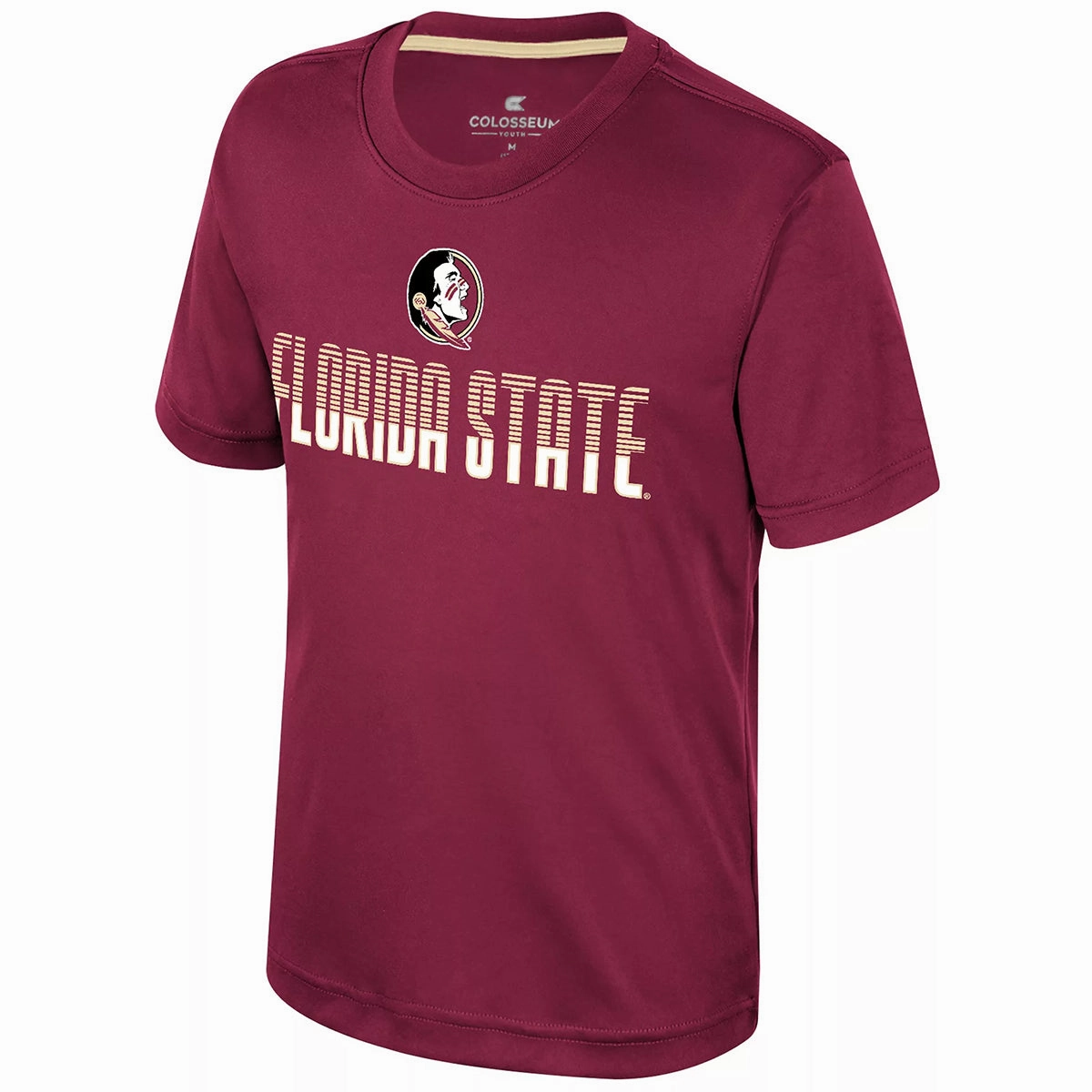 Colosseum Youth Seminole Logo Florida State Design Short Sleeve Performance T-shirt - Garnet Functional Comfort