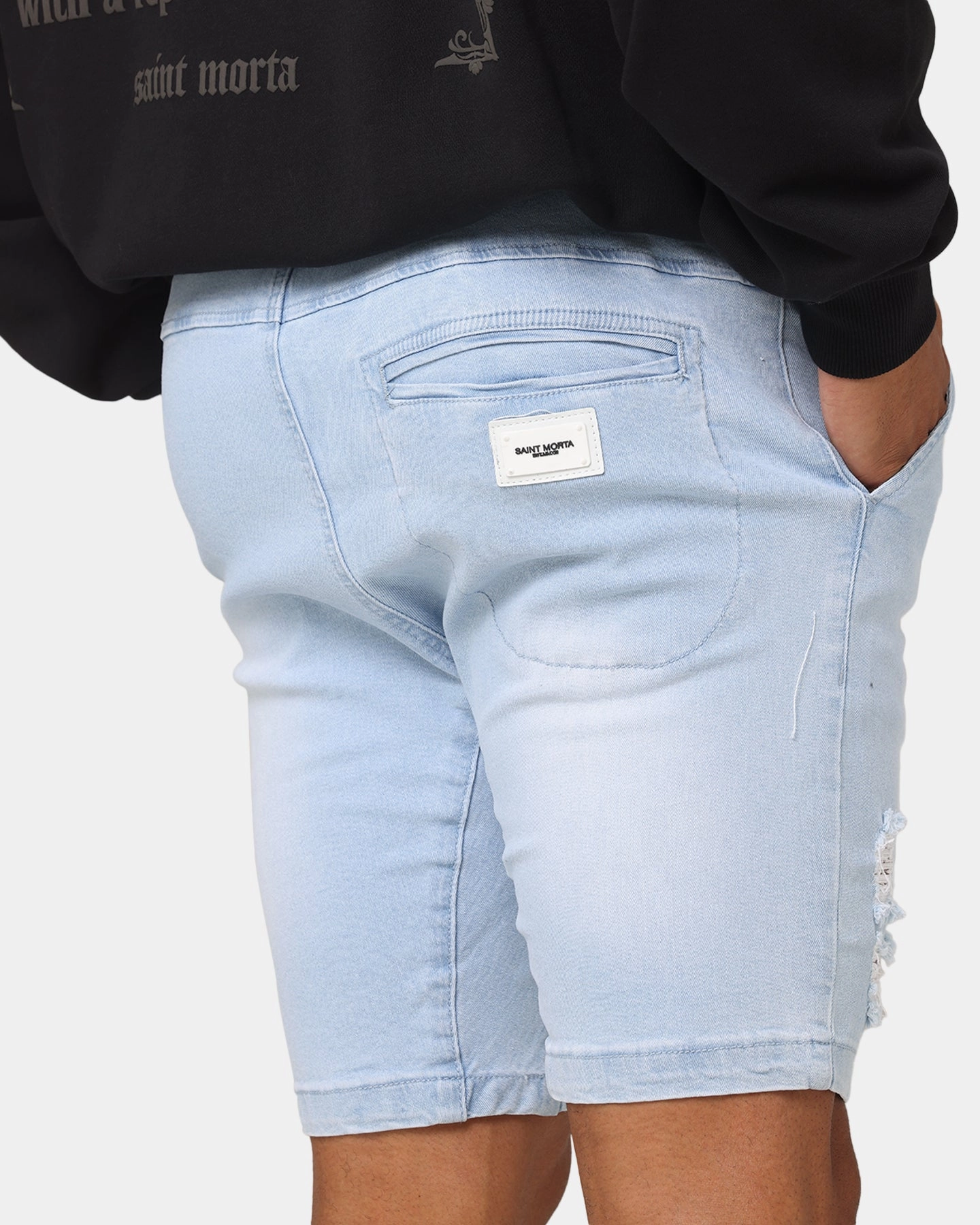 Abrasion Proof Fabric Saint Morta Annex V2 Denim Shorts Pale Blue
