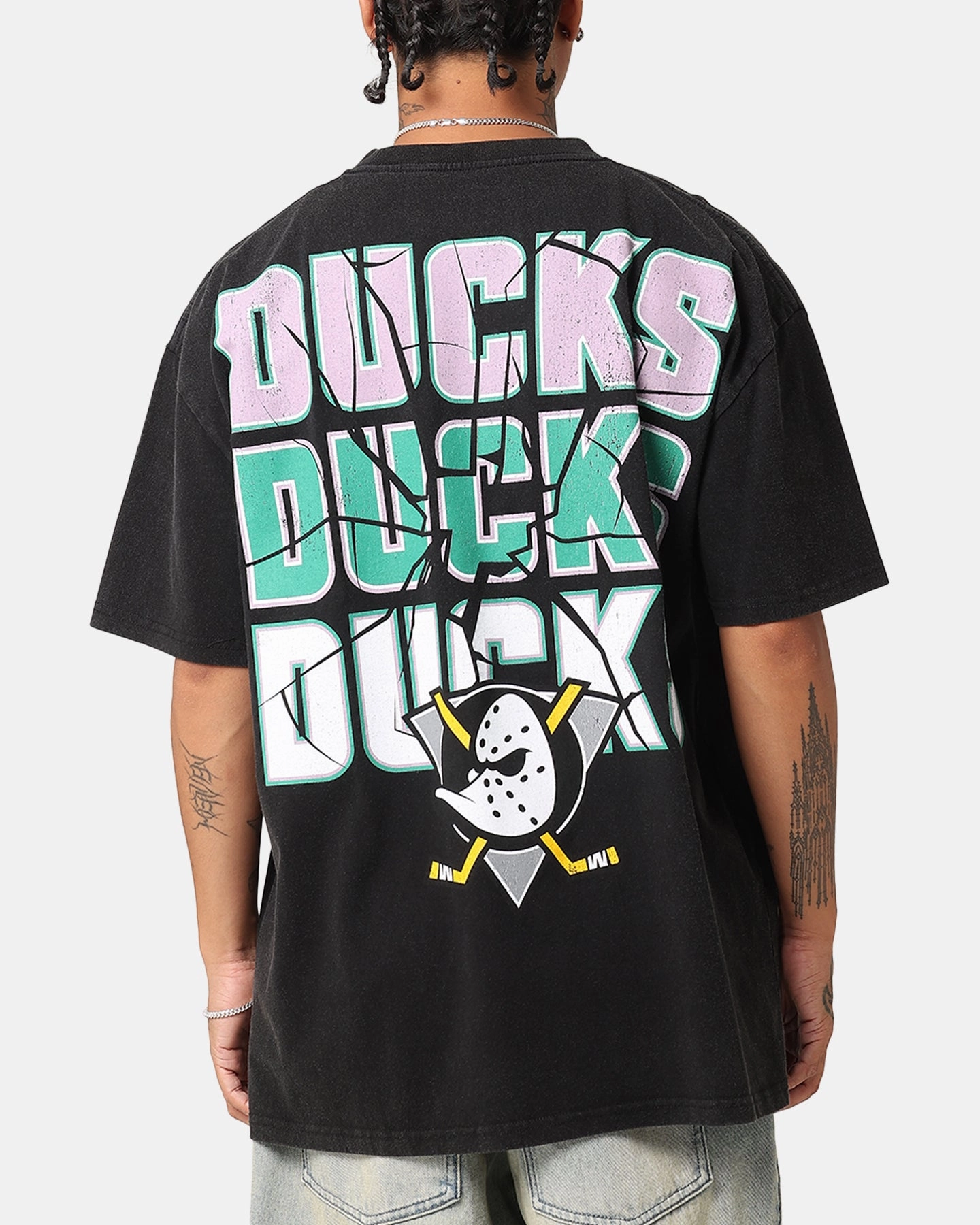 Culture Kings Anaheim Ducks Smash Heavy T-Shirt Vintage Black Soft Wear