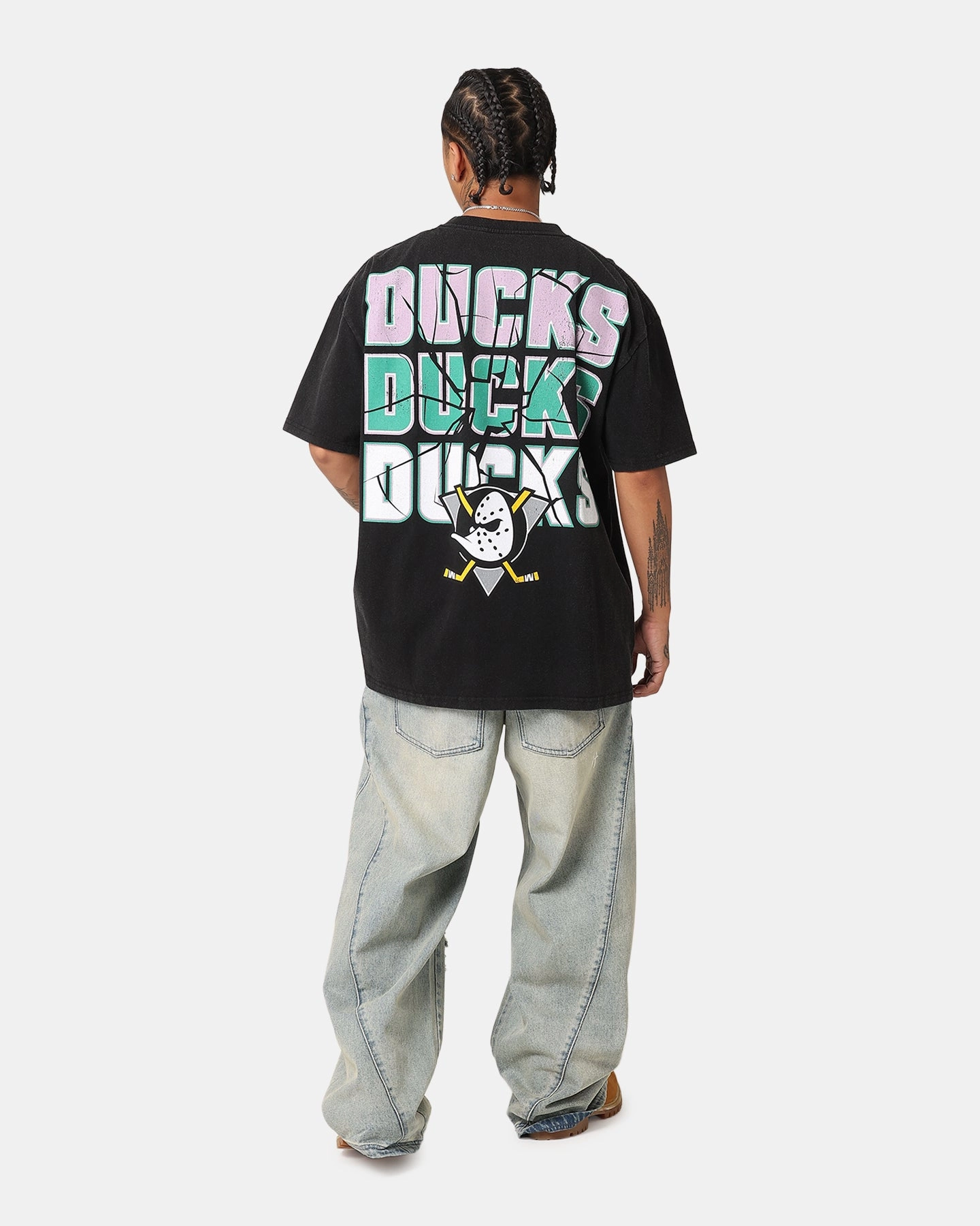 Timeless Wear Thermal Regulation Fabric Culture Kings Anaheim Ducks Smash Heavy T-Shirt Vintage Black