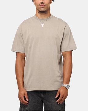 Saint Morta Vintage T-Shirt Washed Khaki Ultimate Wear Casual Fit