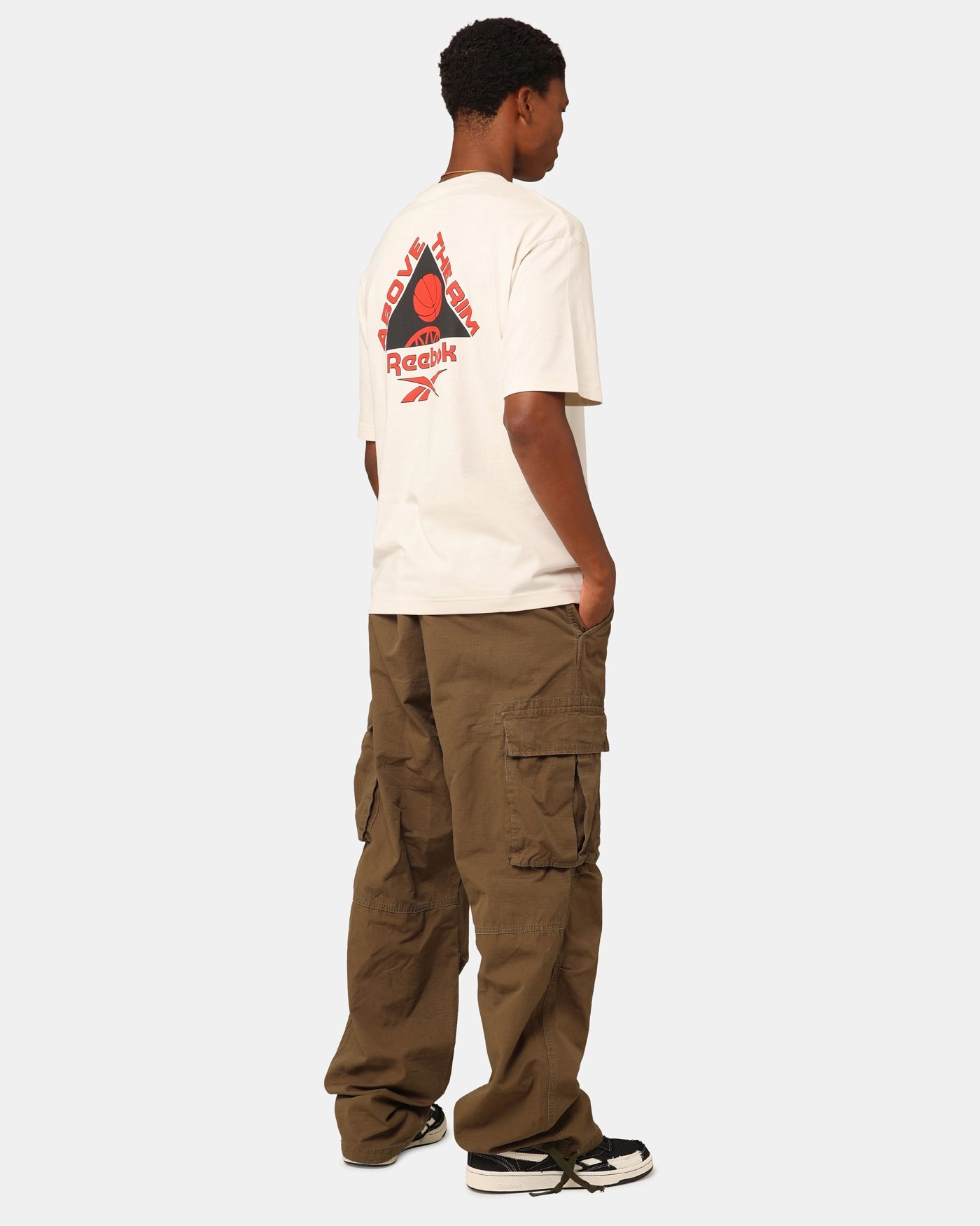 OdorResistant Fabric Reebok Above The Rim Hoopwear T-Shirt Vintage White