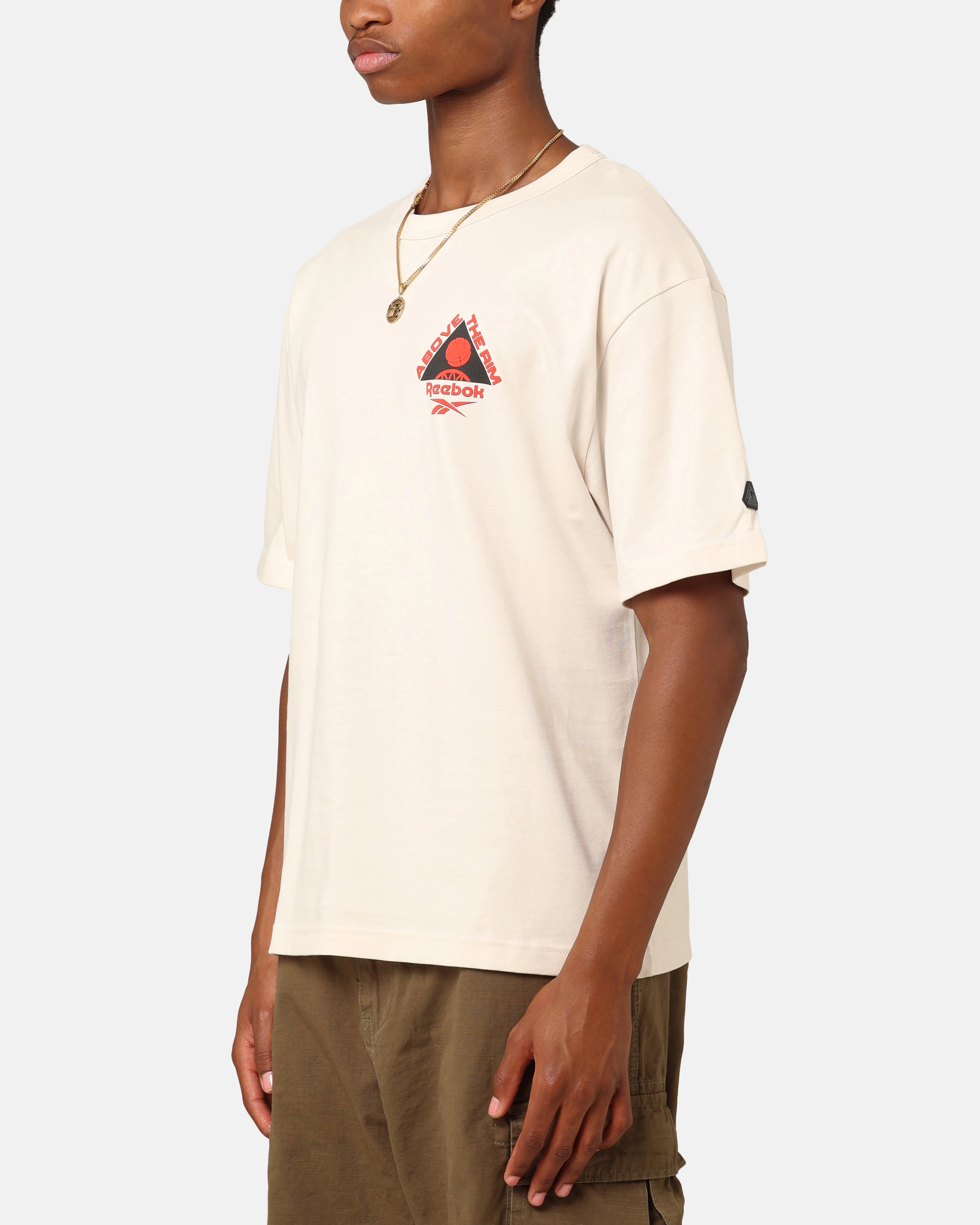 Chilly Day Style BreathableMaterial Reebok Above The Rim Hoopwear T-Shirt Vintage White
