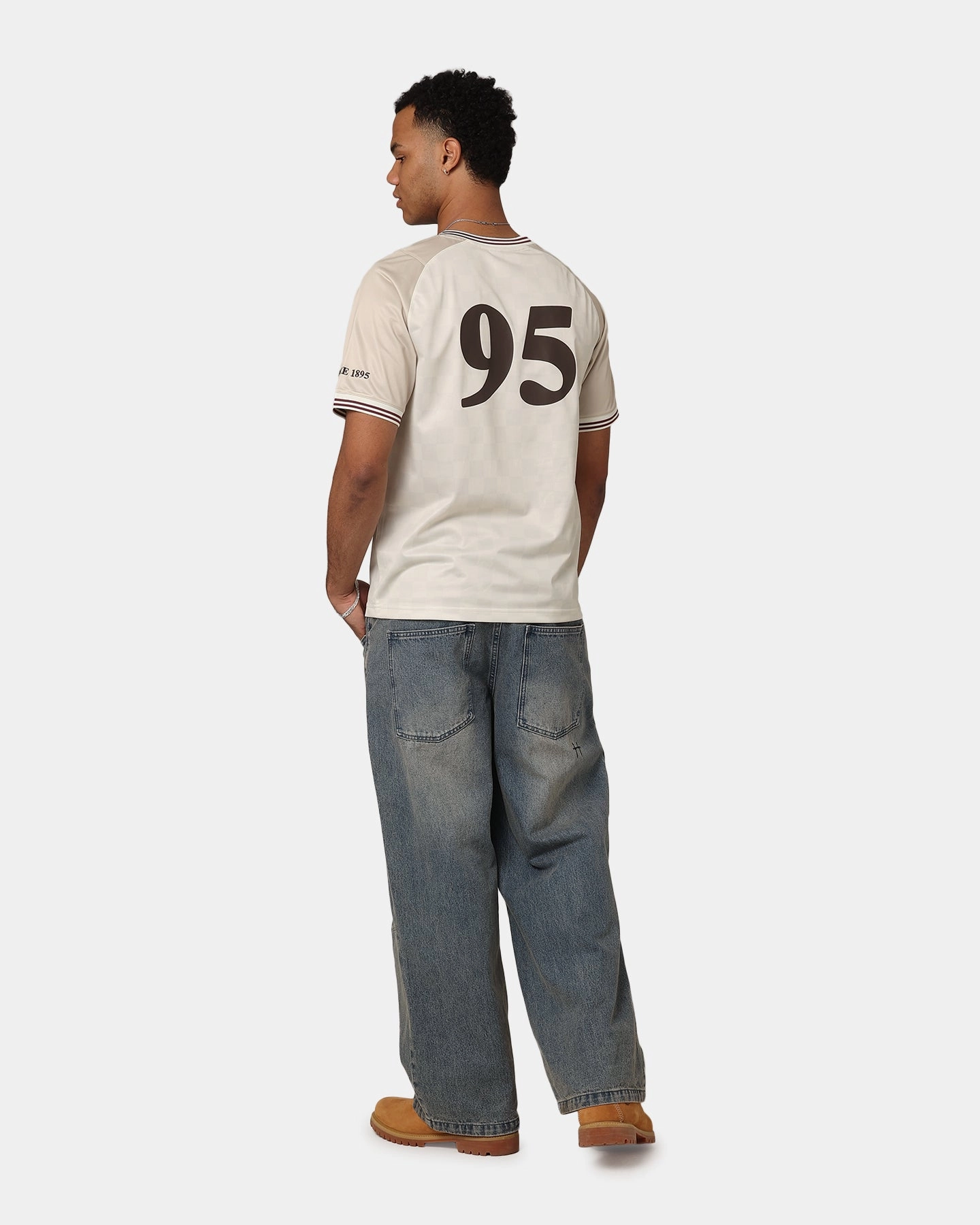 Reebok Beige Heritage Jersey Utility Brown Raglan Sleeve