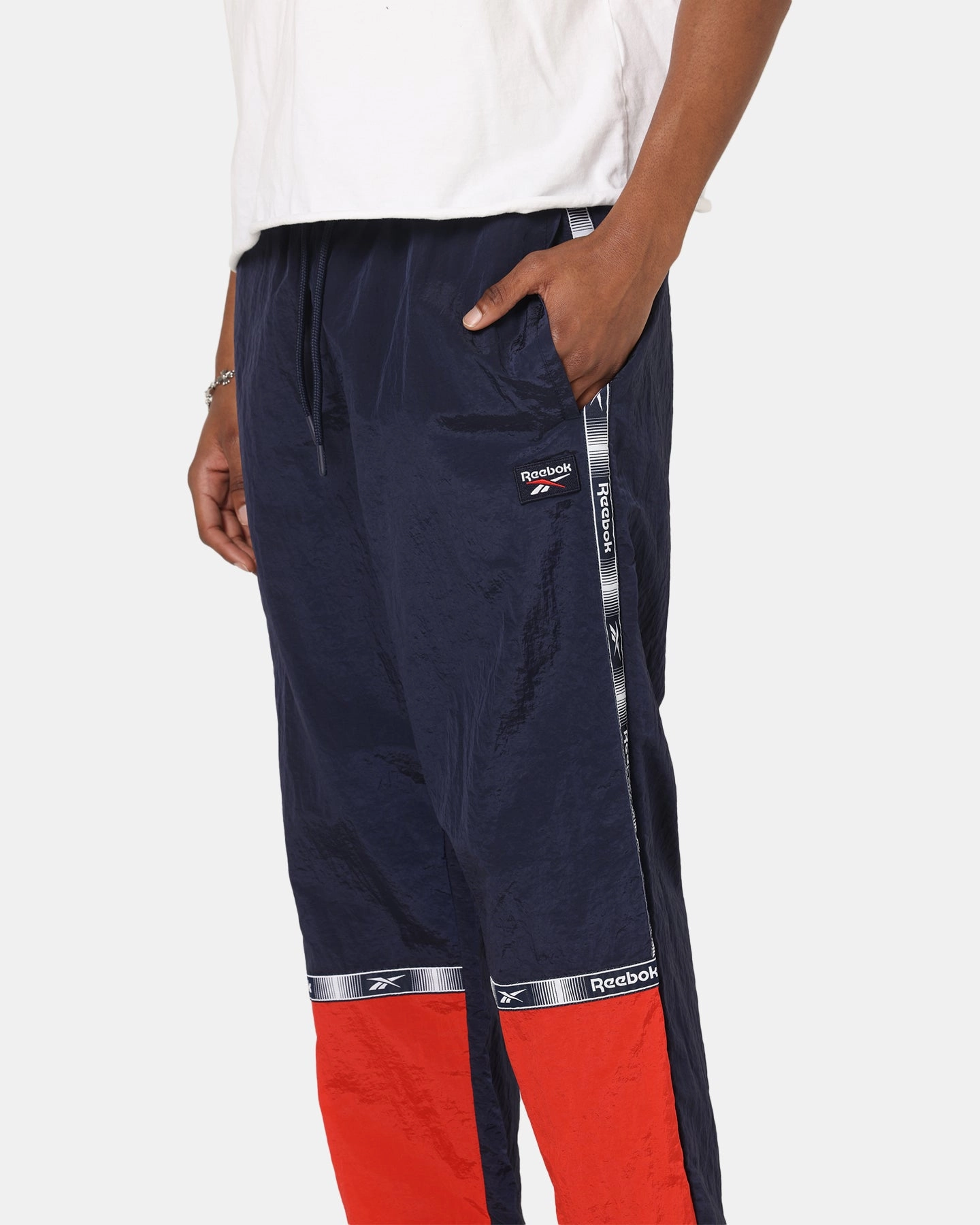Reebok Colour Block Joggers Navy/Red Ultra Soft Inner Layer