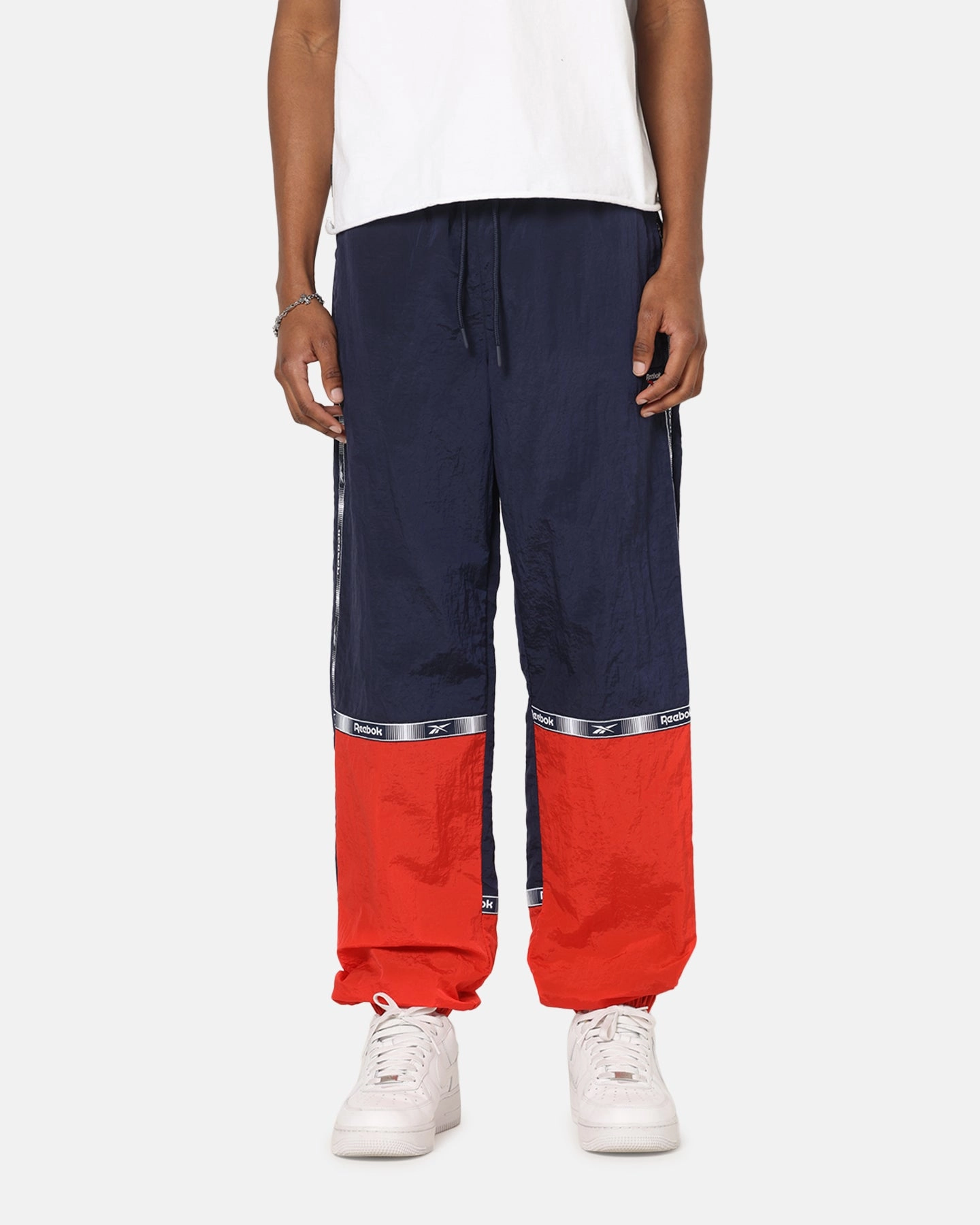 Quick Release Closure Adjustable Closure Reebok Colour Block Joggers Navy/Red