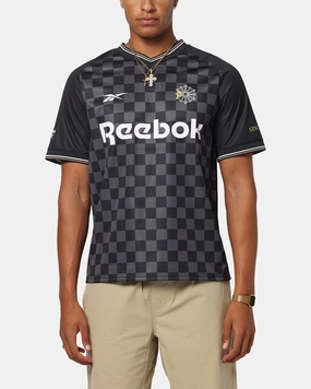 Double Stitched Hemming Adjustable Drop Tail Reebok Heritage Jersey Black