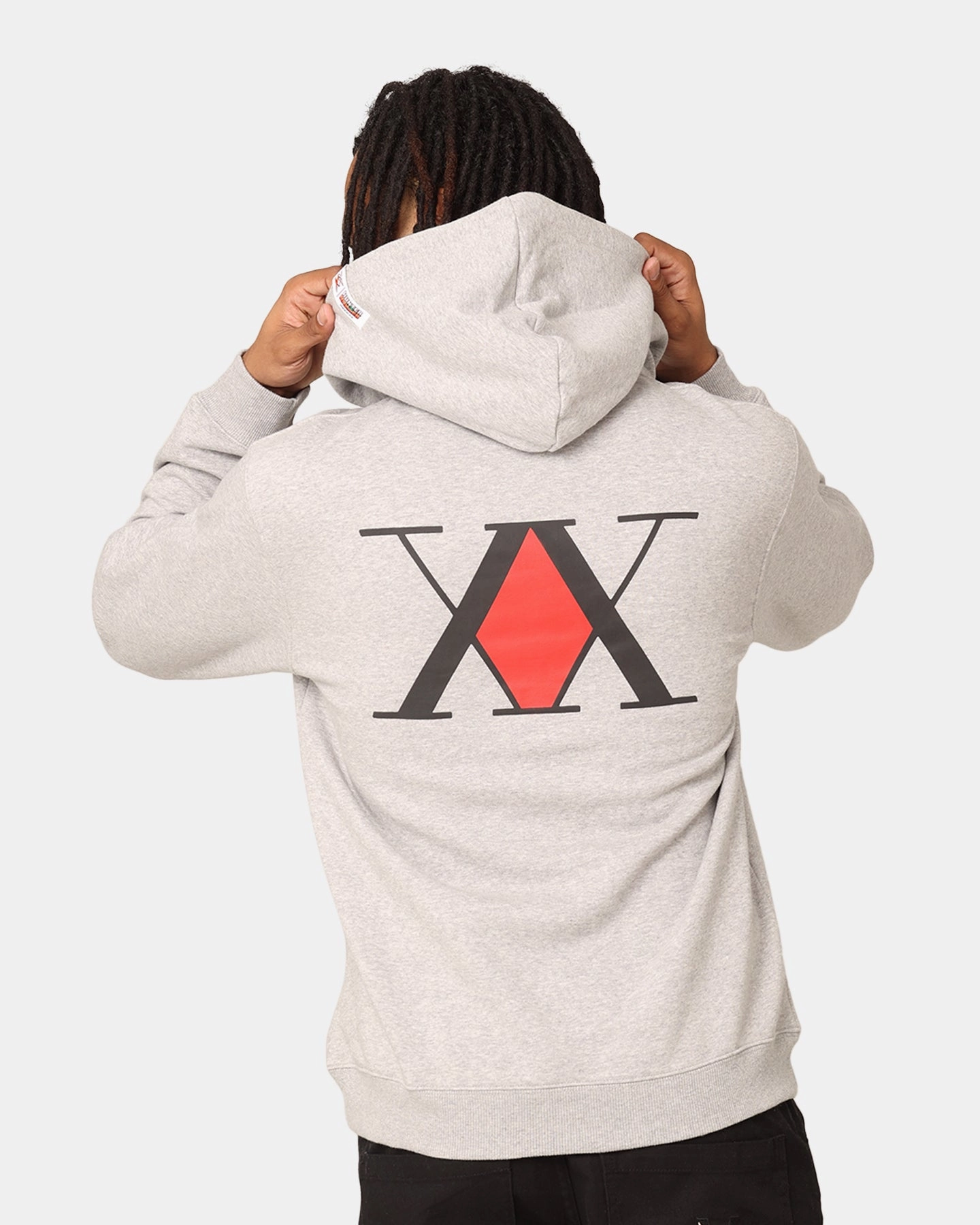Reebok X Hunter X Hunter Hoodie Medium Grey Heather Loop Fastened Hood suitable for individual sports