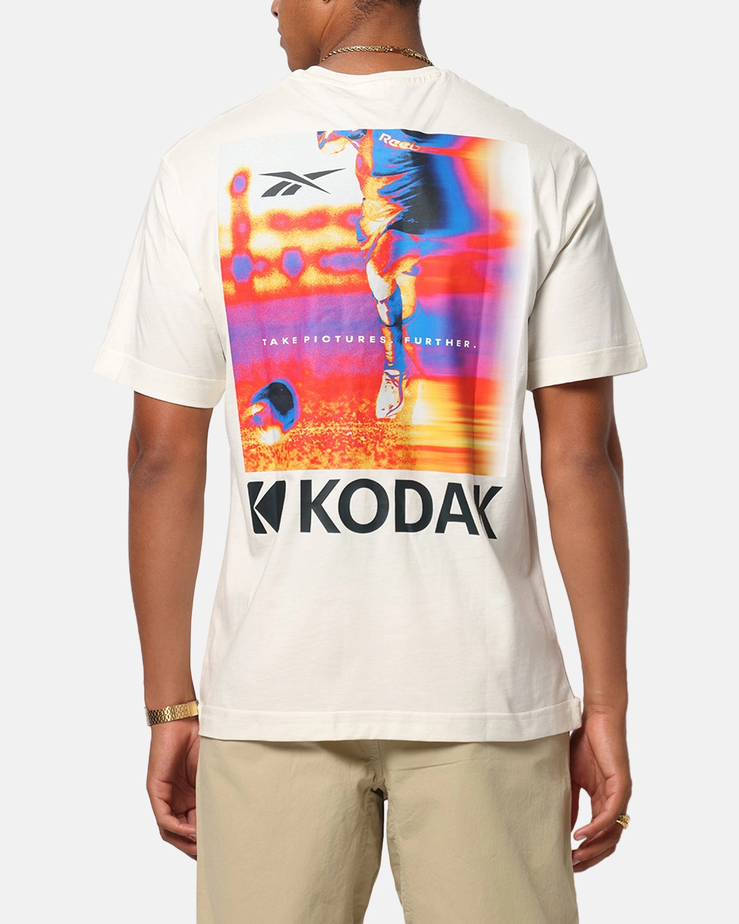 Low Impact Manufacturing windproof Reebok x Kodak Graphic Run T-Shirt Chalk