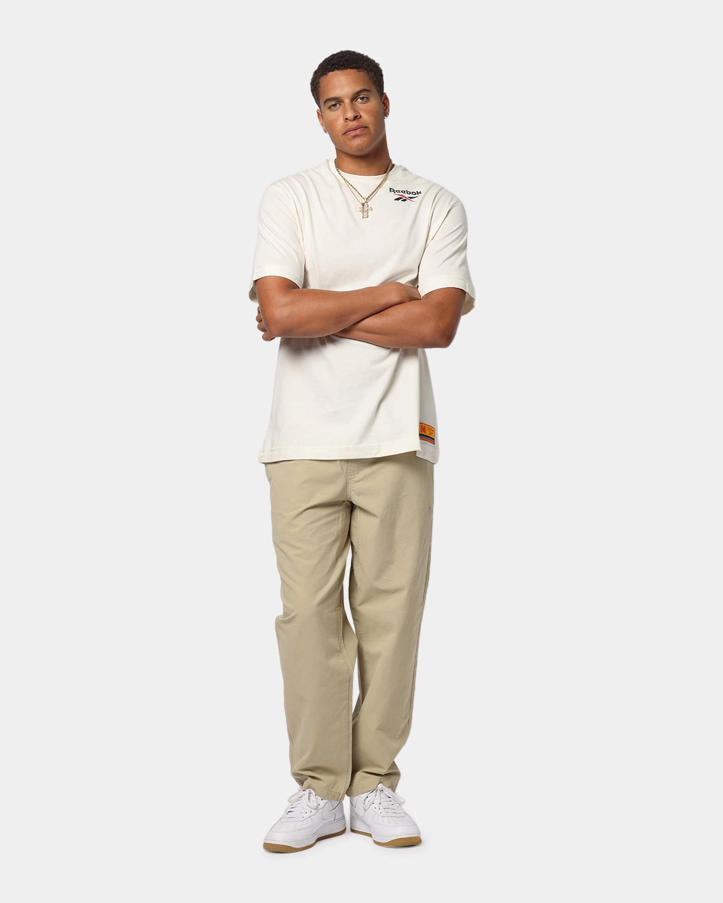 Reebok x Kodak Graphic Run T-Shirt Chalk Soft Material Relaxed Design