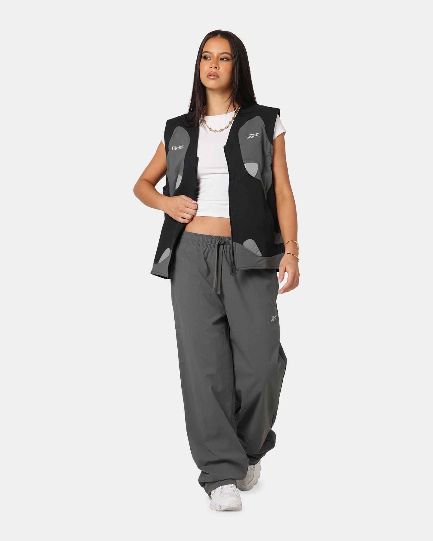 Reebok X Market Reversible Vest Black/Silver Work Tough Non Slip Collar
