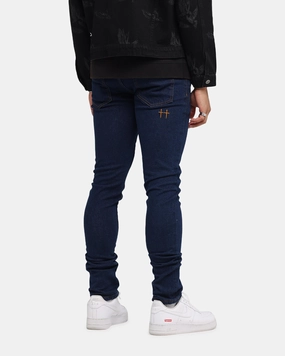 Textured Bold Saint Morta Dynasty Jeans Indigo/Tan