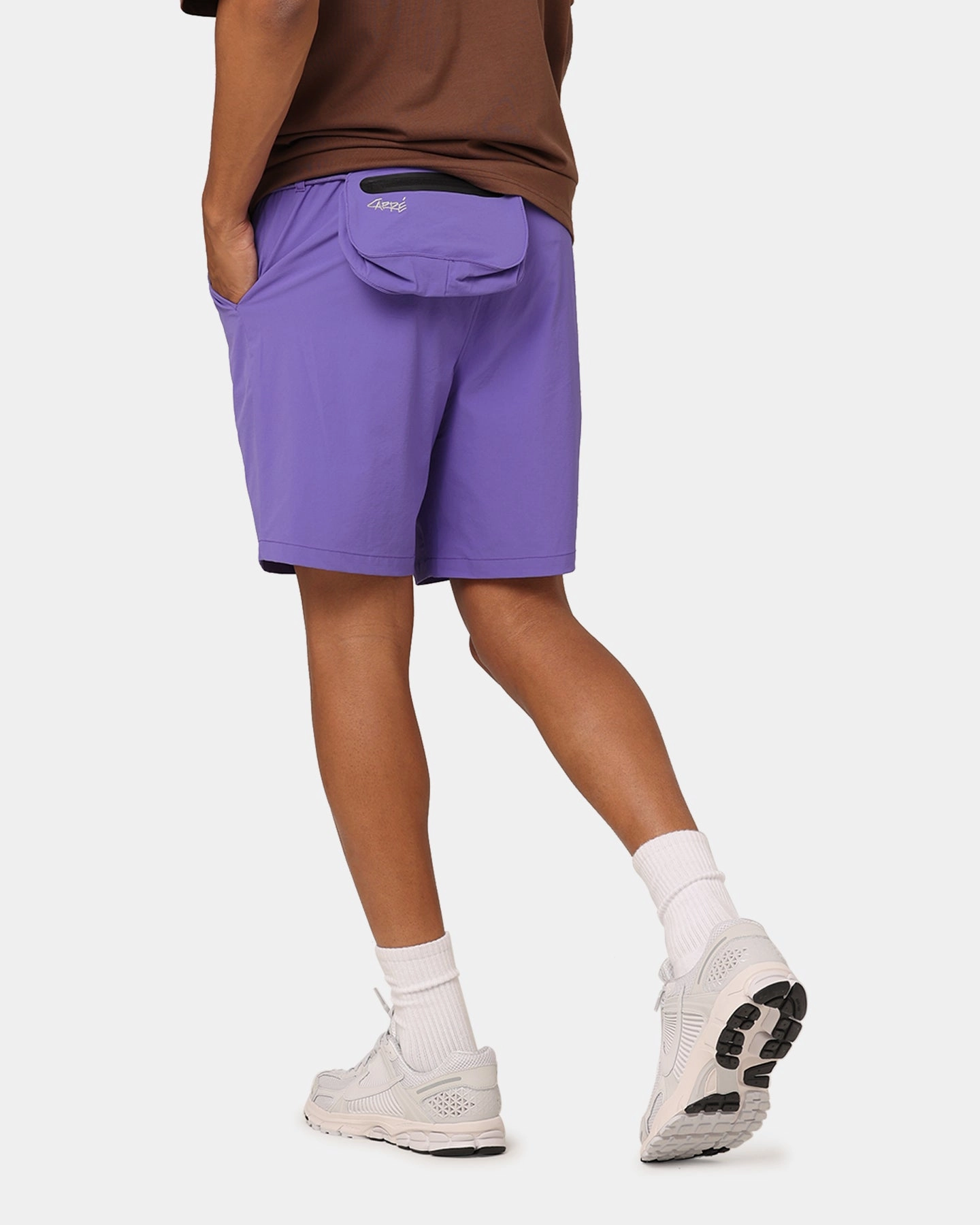 Carre Pace Nylon Shorts Purple Trendy Fit Lightweight Design