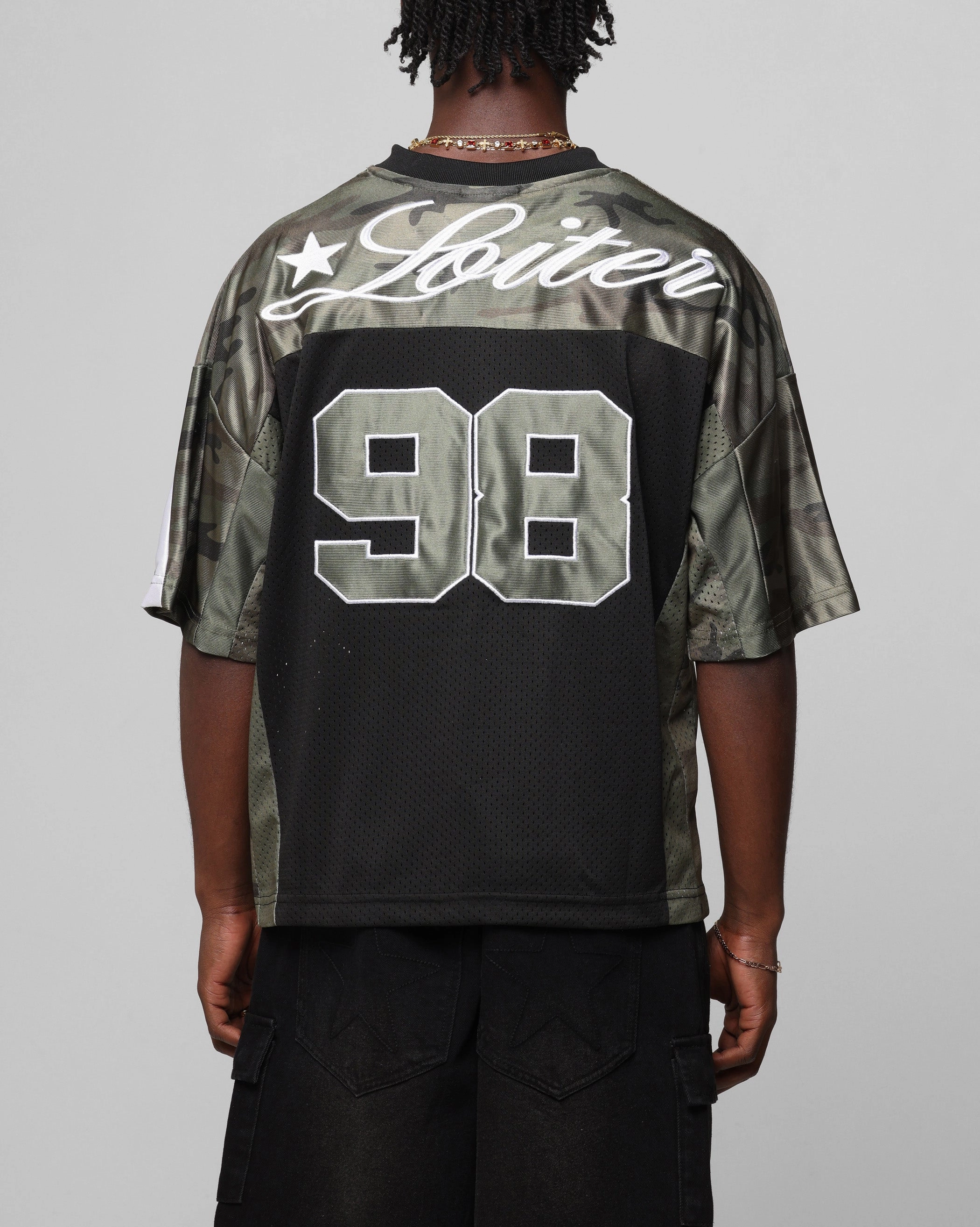 Compact Knit Structure Loiter End Zone Jersey Black/Camo