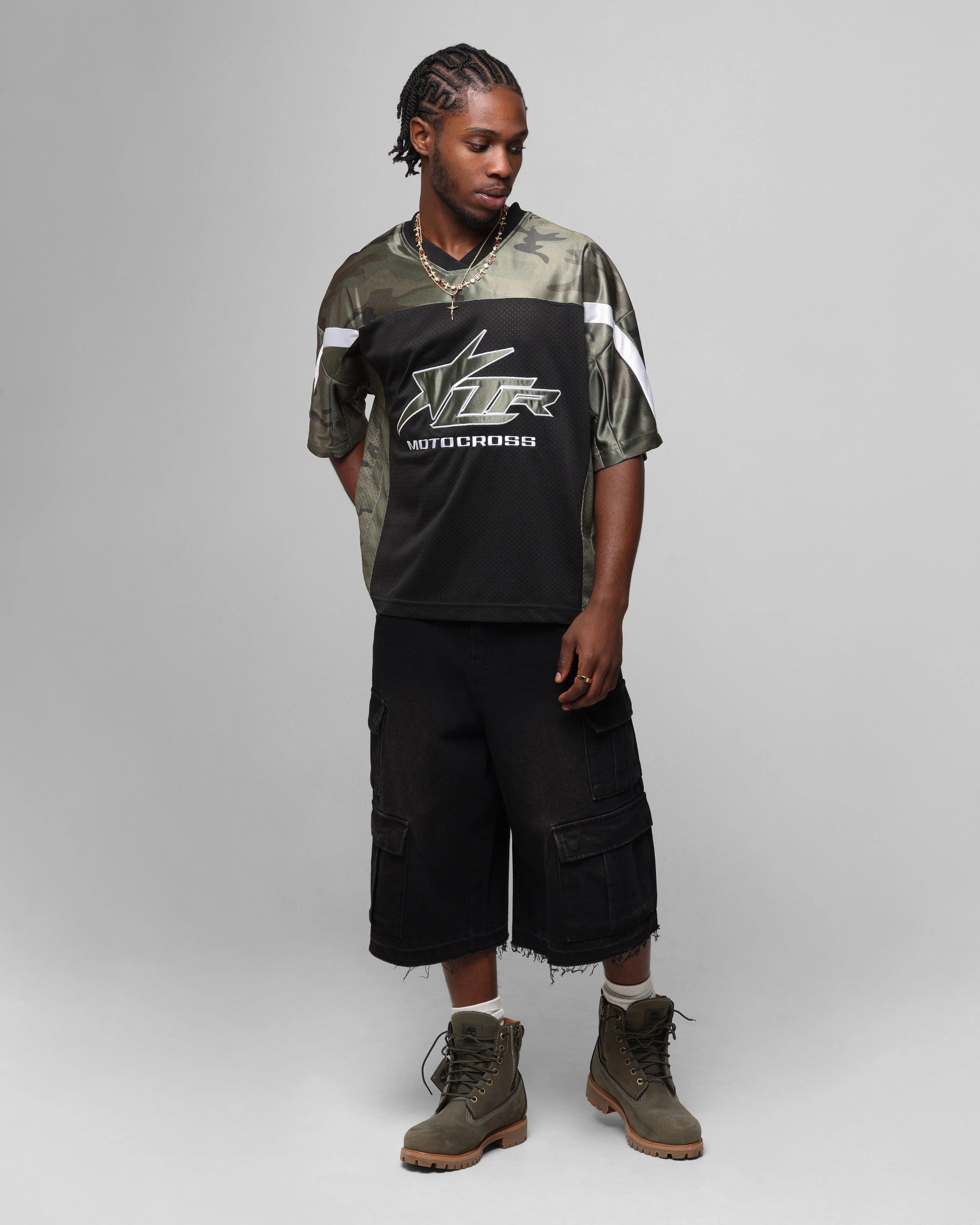 Zero Chafe Technology Loiter End Zone Jersey Black/Camo