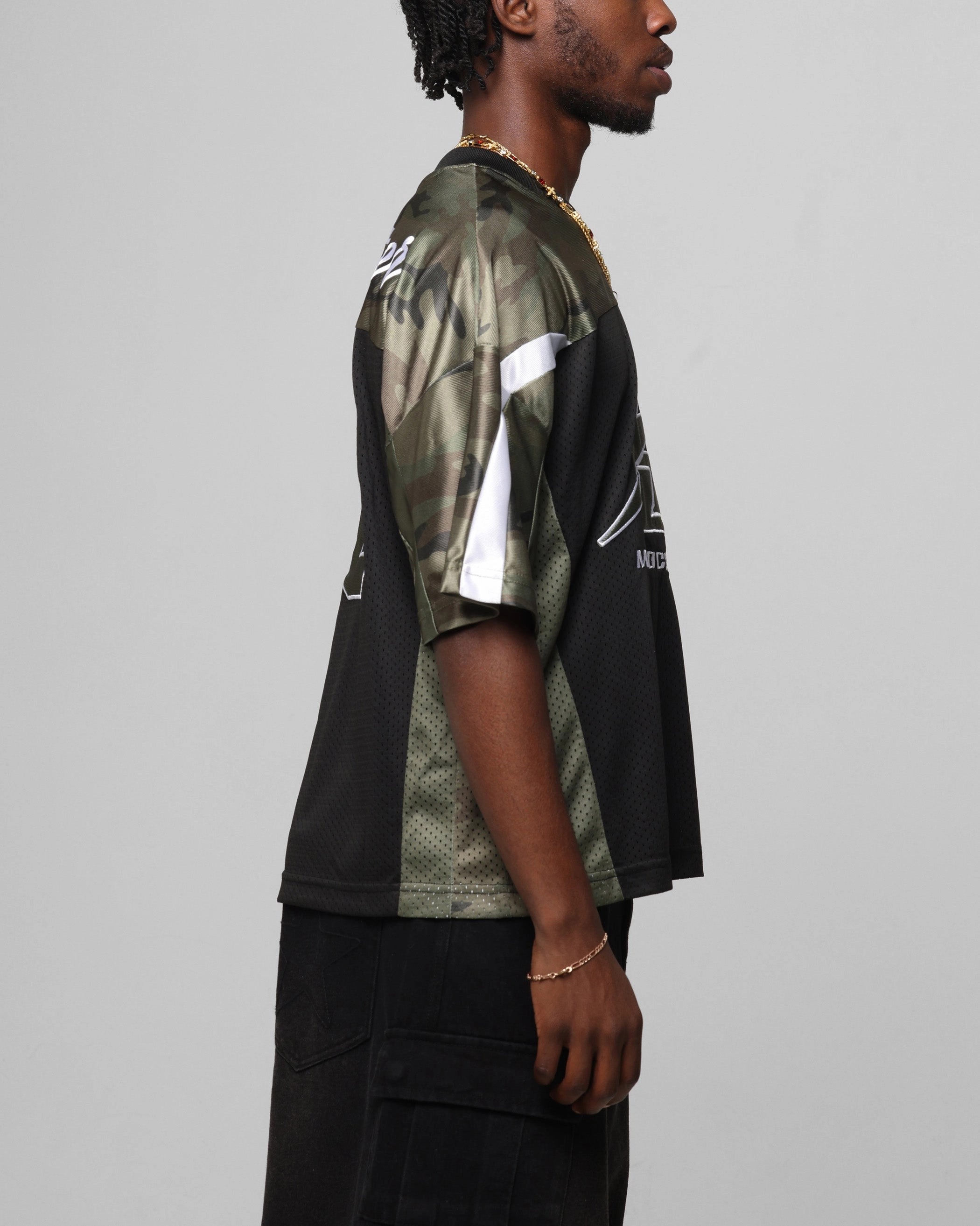 All-Day Wear Quick Motion Loiter End Zone Jersey Black/Camo