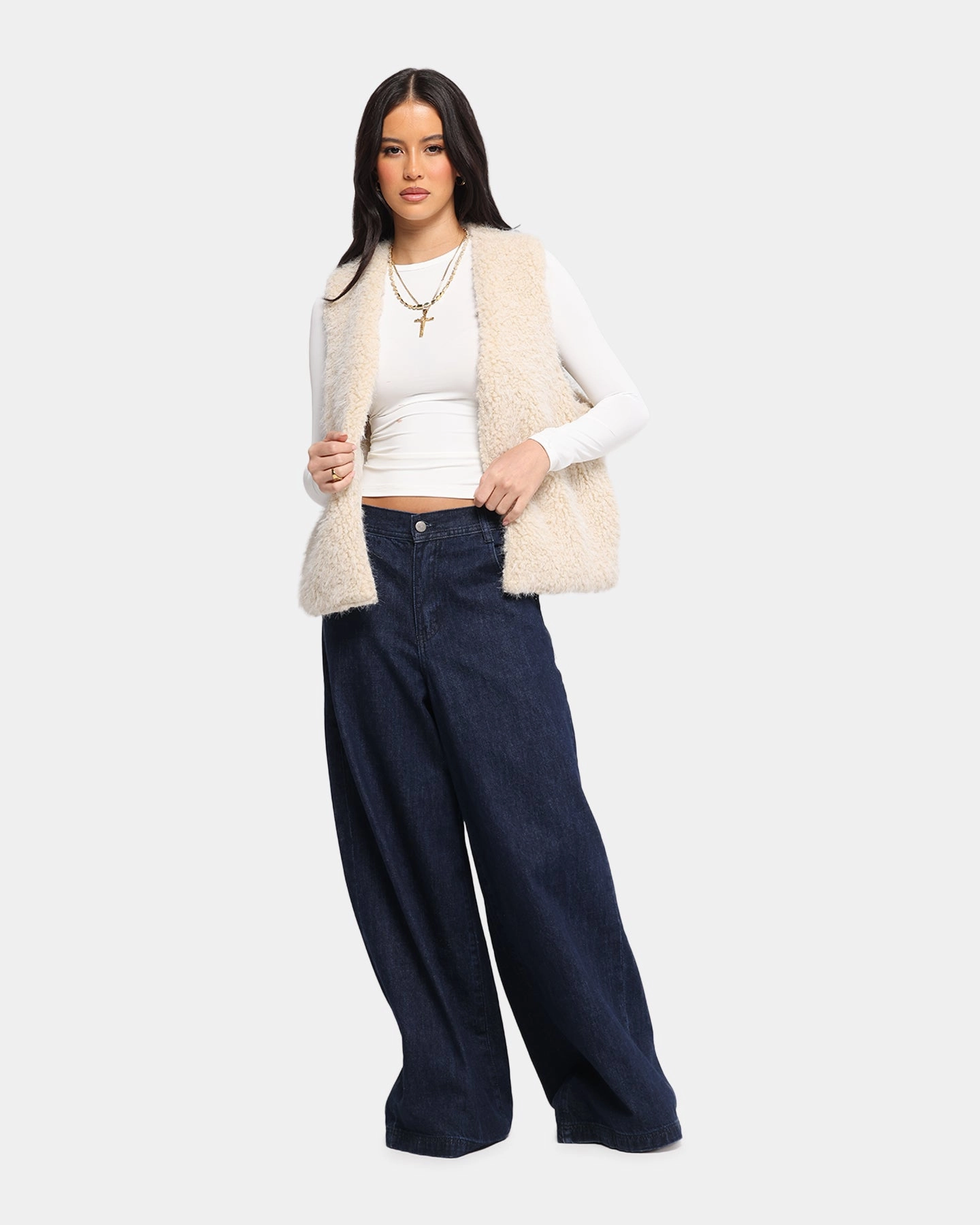Outdoor Ease XXIII Fur Vest Cream