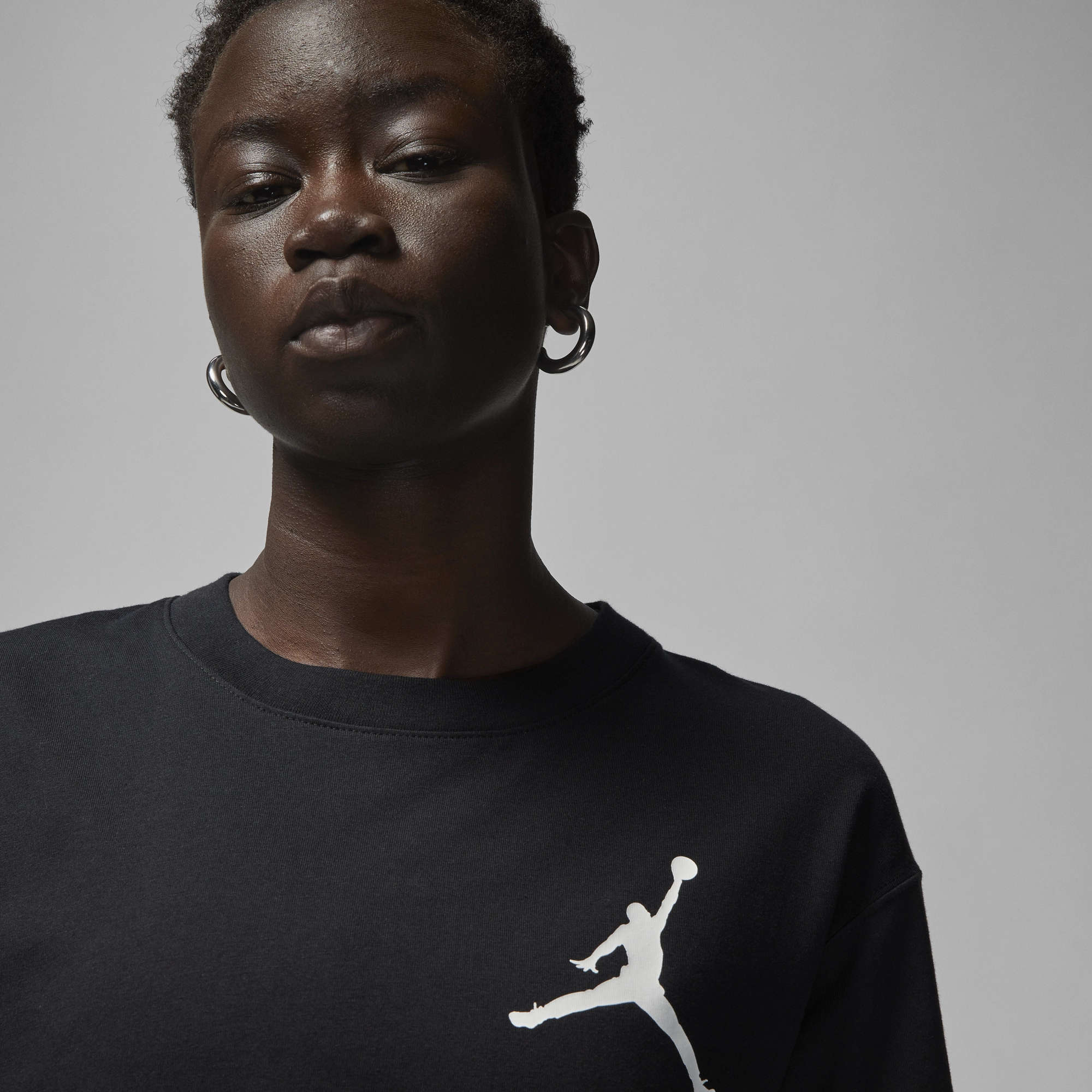 City Ready Style Reflective Piping Details Womens Jordan Flight Queen of Hearts T-Shirt