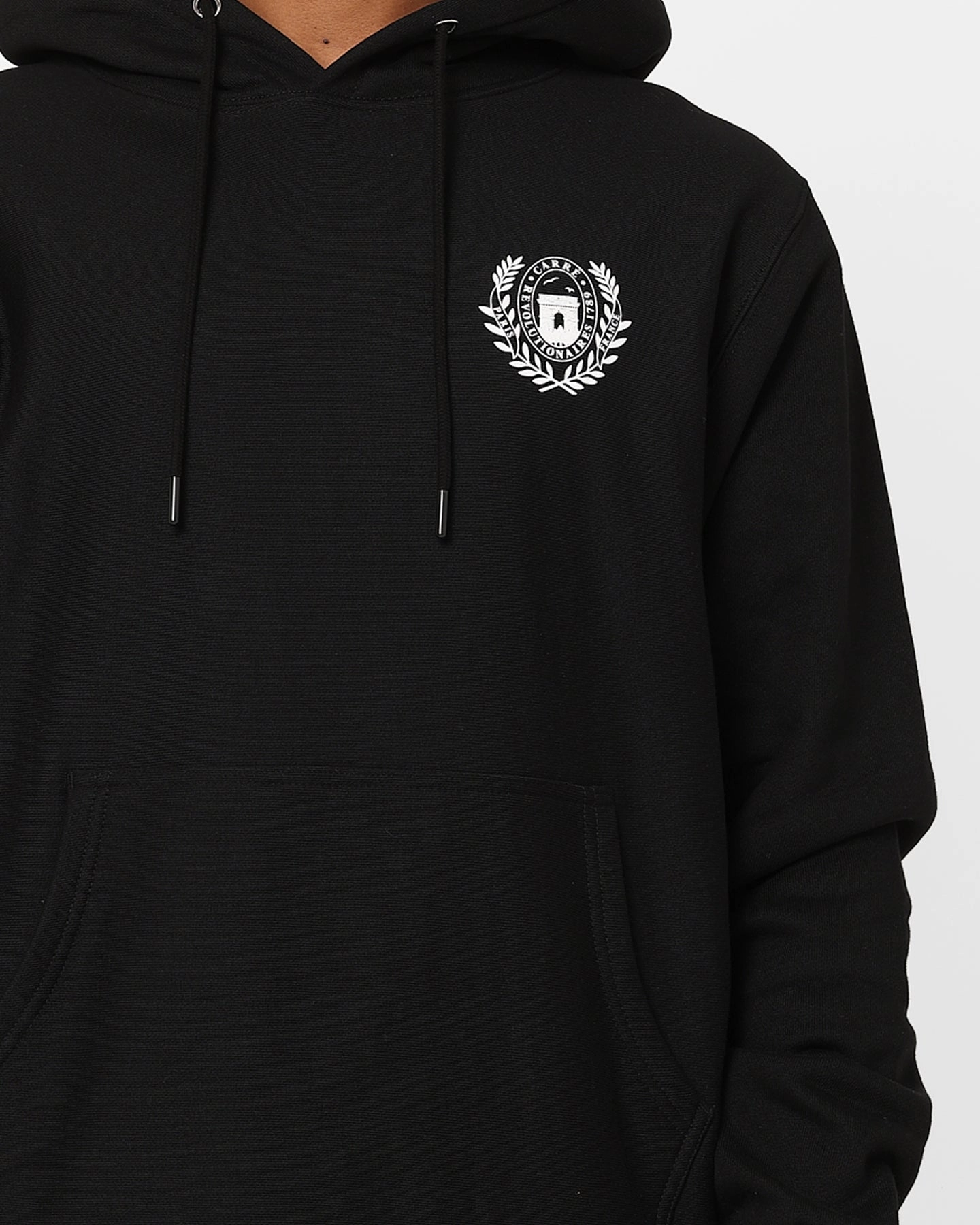 Quilted Construction Diary Carre Wraith Hoodie Black