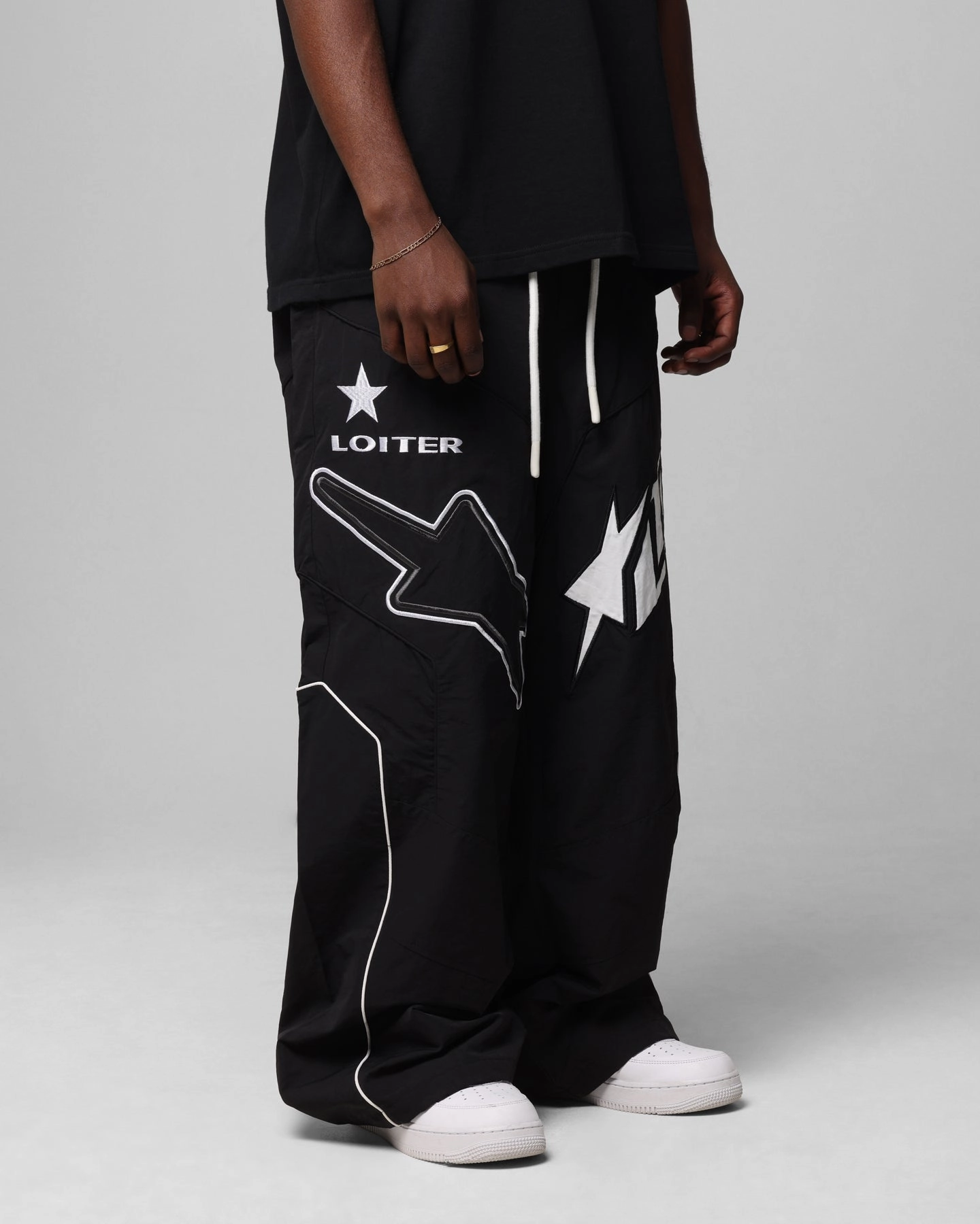 Functional Fit Loiter Motocross Parachute Pants Black