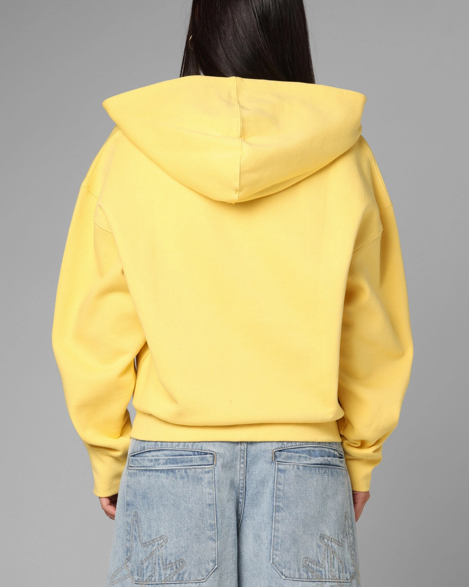 Loiter Cosmos Zip Hoodie Yellow Slim Silhouette Visualize