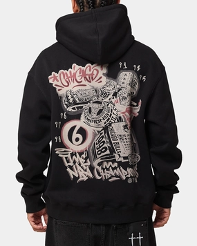 rural people Barrier Seam Construction Mitchell & Ness Chicago Bulls Champs Graffiti Hoodie Faded Black