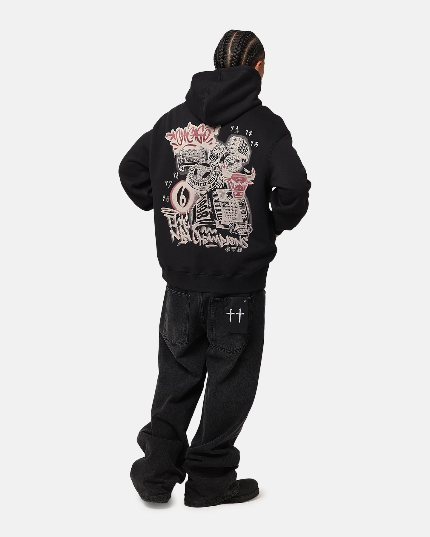 Mitchell & Ness Chicago Bulls Champs Graffiti Hoodie Faded Black Proclaim rehearsal