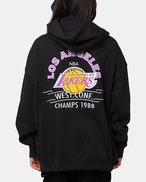 Timeless Form Blush Mitchell & Ness Los Angeles Lakers Letterman Hoodie Black