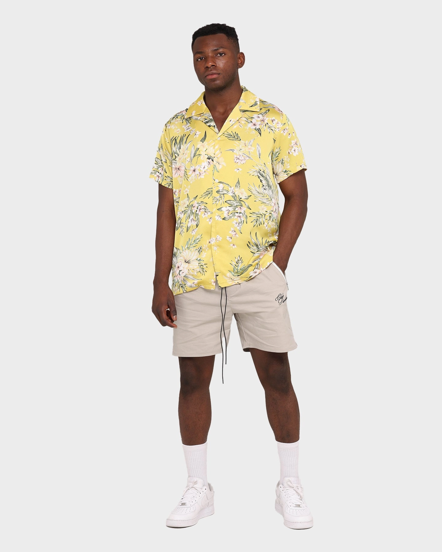 Club Paradise Lounge Shirt Yellow High-End Finish