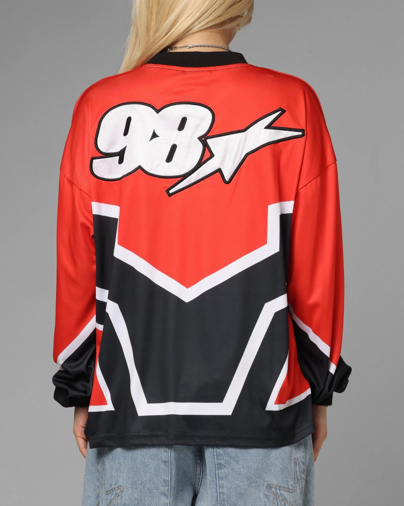 Loiter Thrill Racing Long Sleeve T-Shirt Red Effortless Look