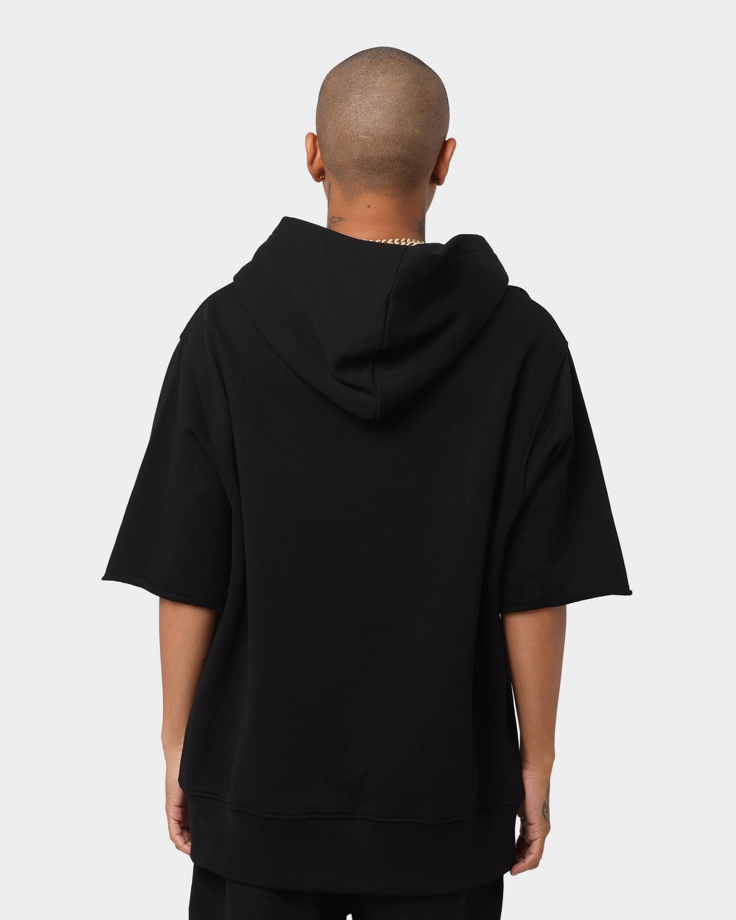 Dope Raw Cut Off Hoodie Black/White AntiPilling Surface Finish
