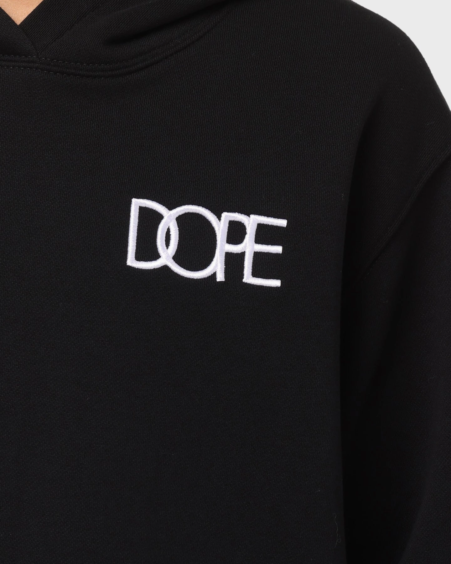 Help Permit Dope Raw Cut Off Hoodie Black/White