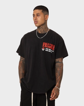 Goat Crew Removalist Vintage T-Shirt Black Wash Easy Care Fabric