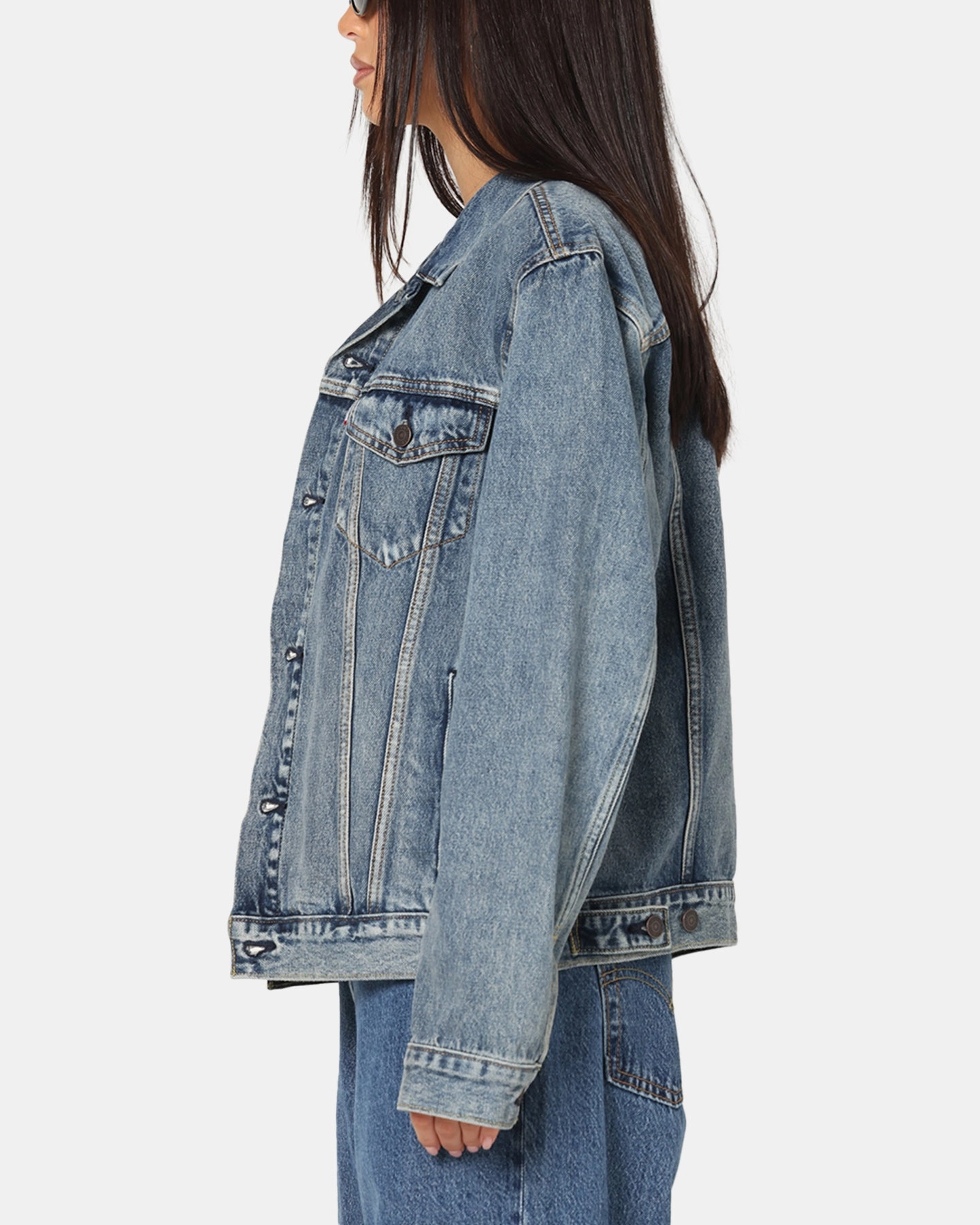 Levi Strauss And Co Denim Trucker Jacket Sky Classic Fit Container