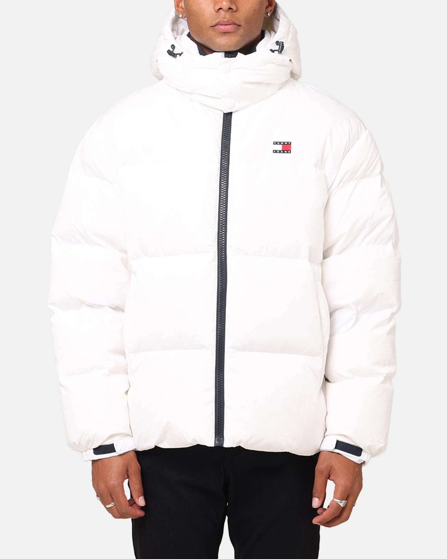 Tommy Jeans TJM Flag Back Puffer Jacket White Cravat